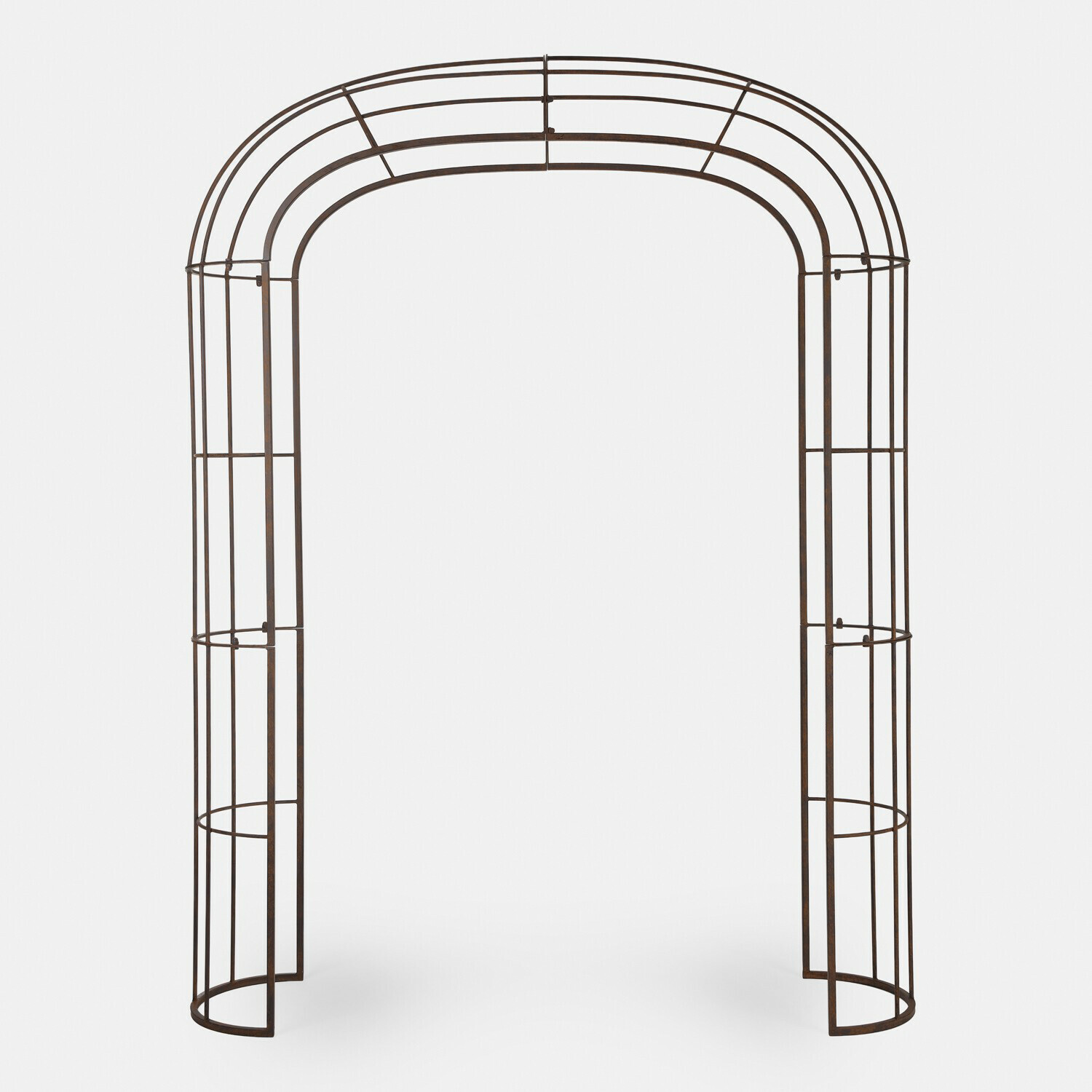 Rozenboog Irmalla Metalen tuinboog in roestkleur, lichte constructie voor decoratie met klimplanten