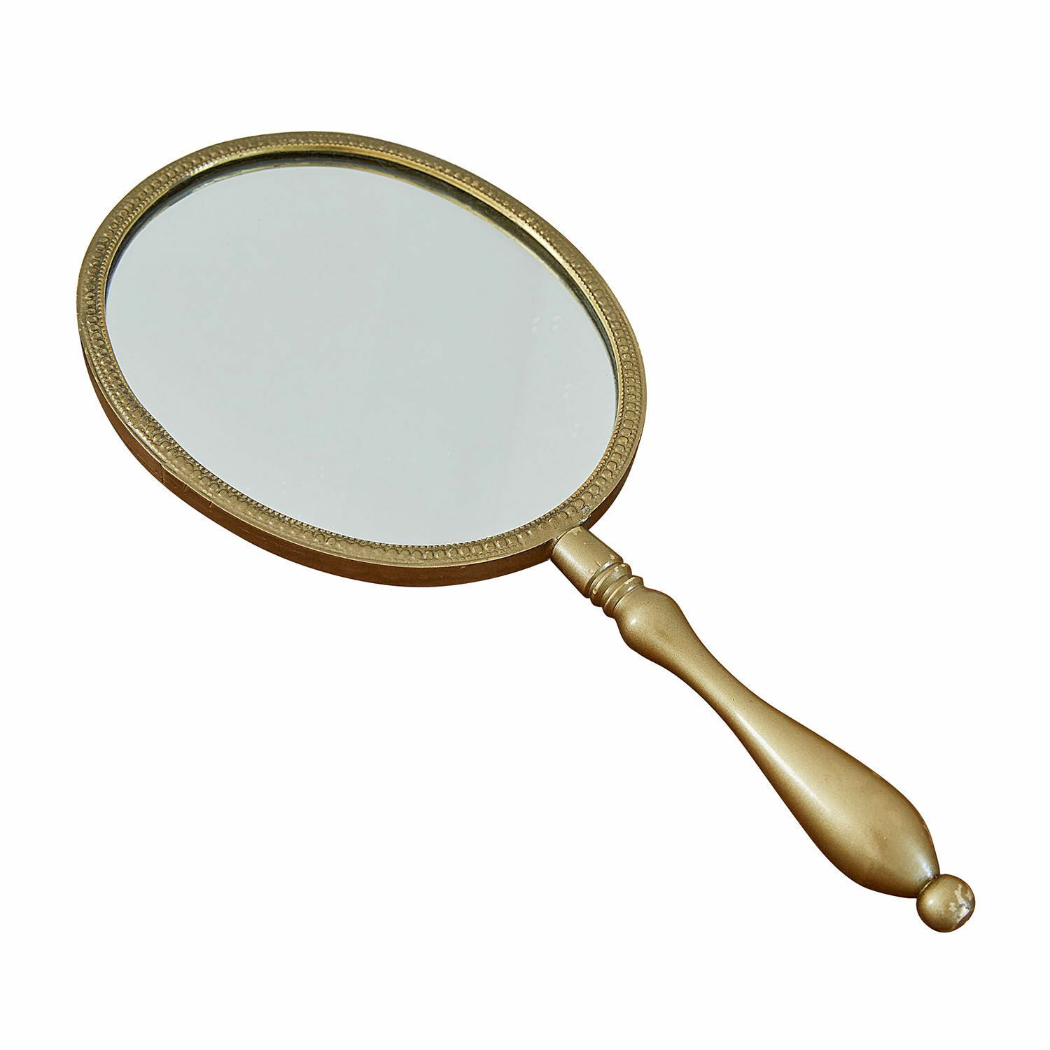 Handspiegel Aravelle Gouden handspiegel met versierde rand en handvat, elegante decoratieve accessoire