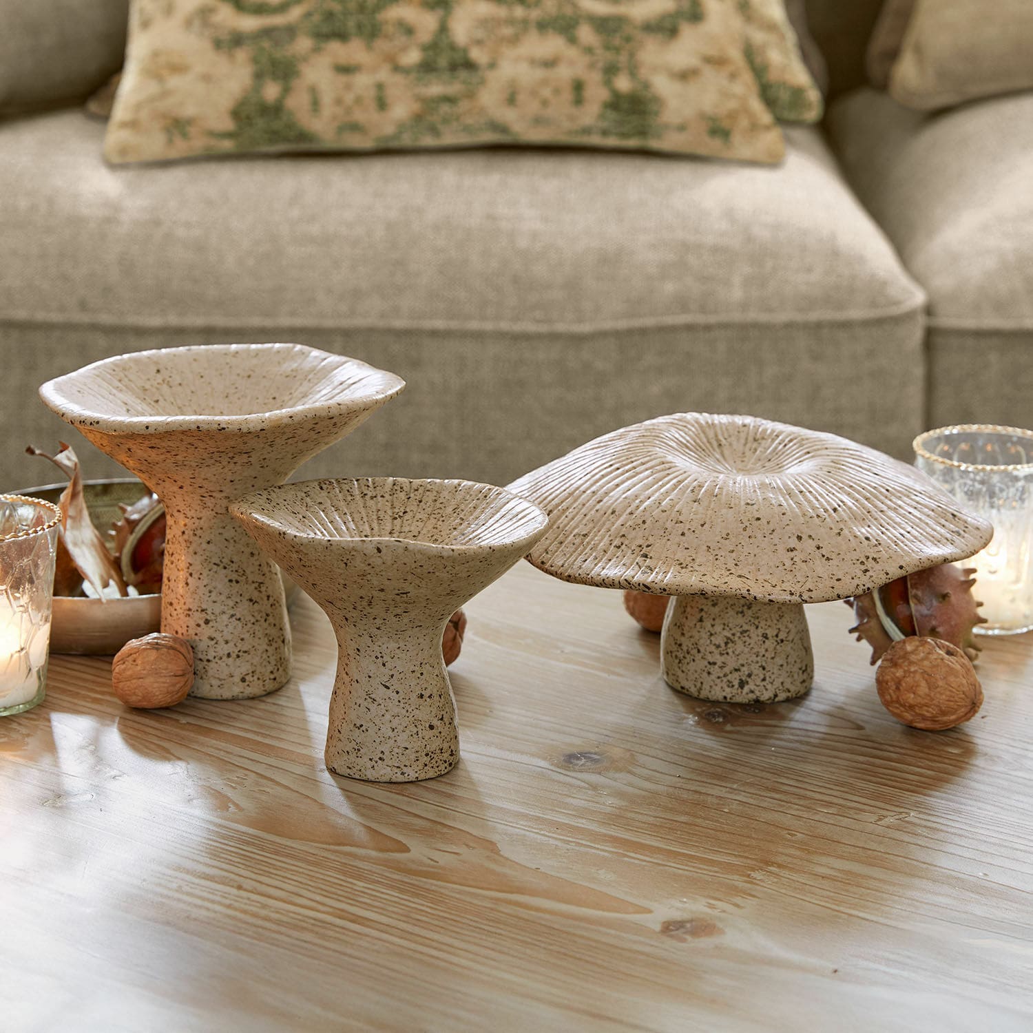 Sierpaddenstoel set van 3 Safoura