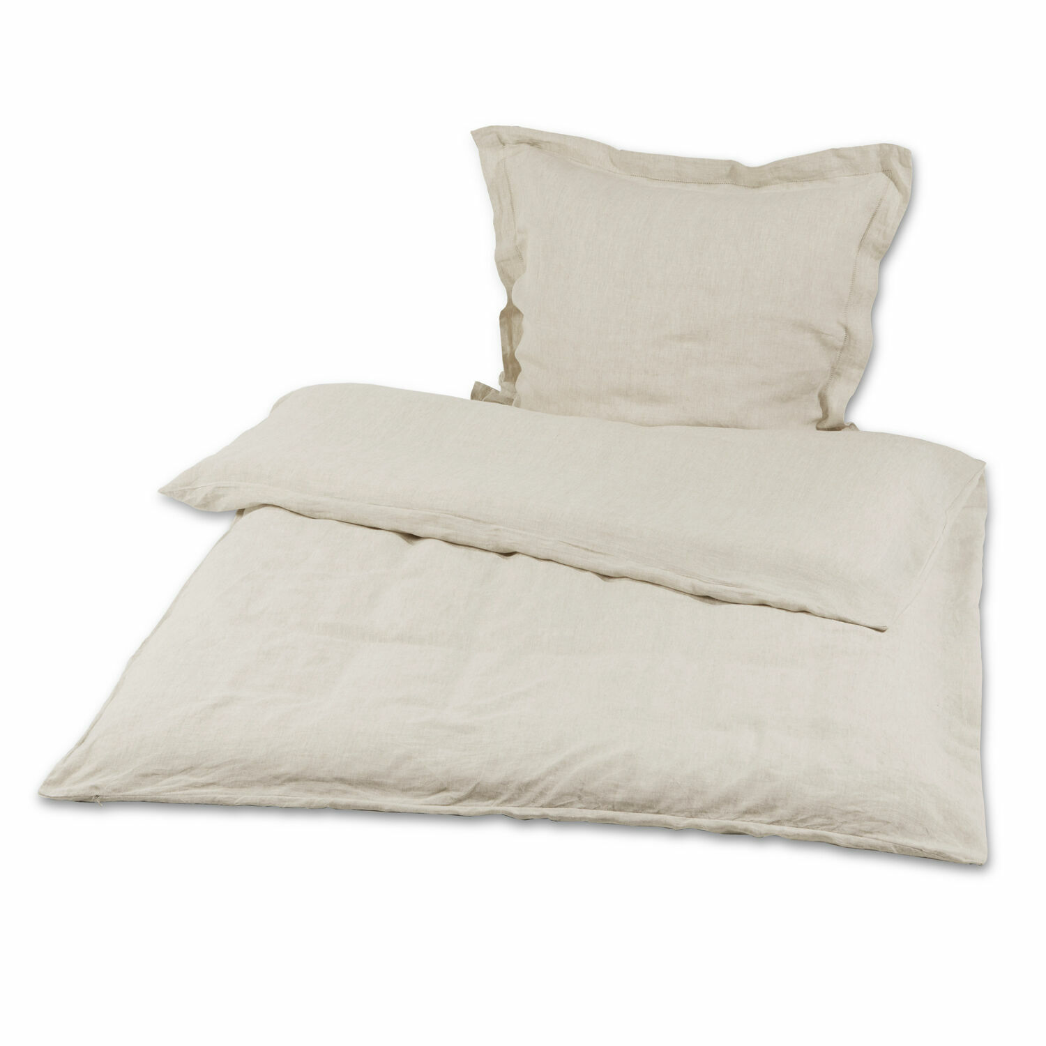 linnen Kilanema beddengoed van linnen in natuurlijke beige kleur, zachte en ademende stof voor slaapkamer