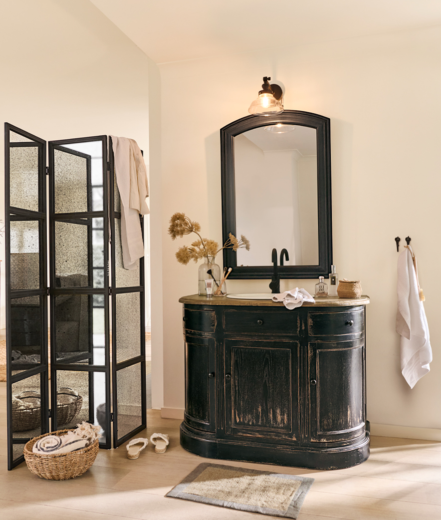 Zwarte badkameraccenten