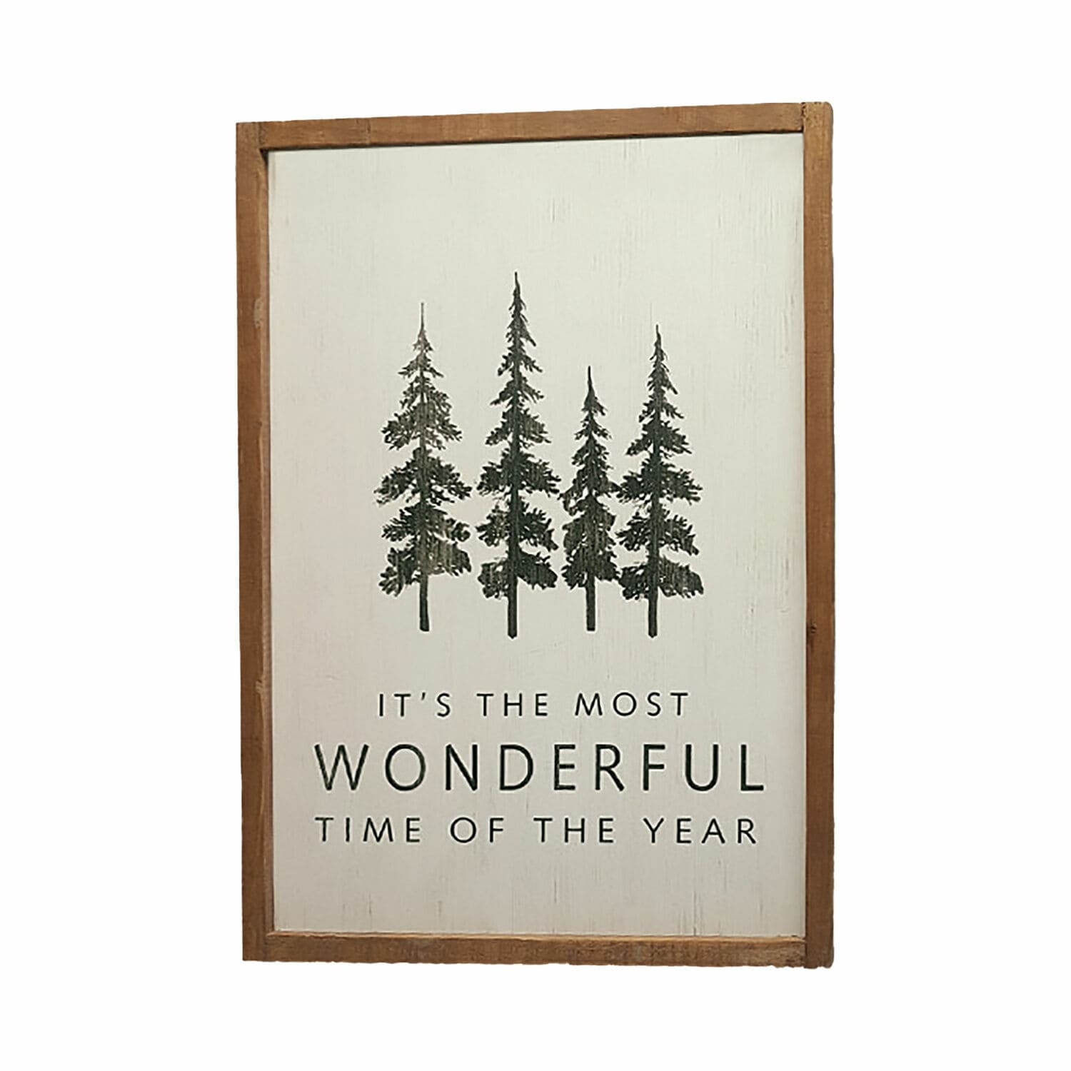 Decoboard Wonderful Houten wanddecoratie met tekst en boomillustratie in natuurlijke kleuren voor binnen.
