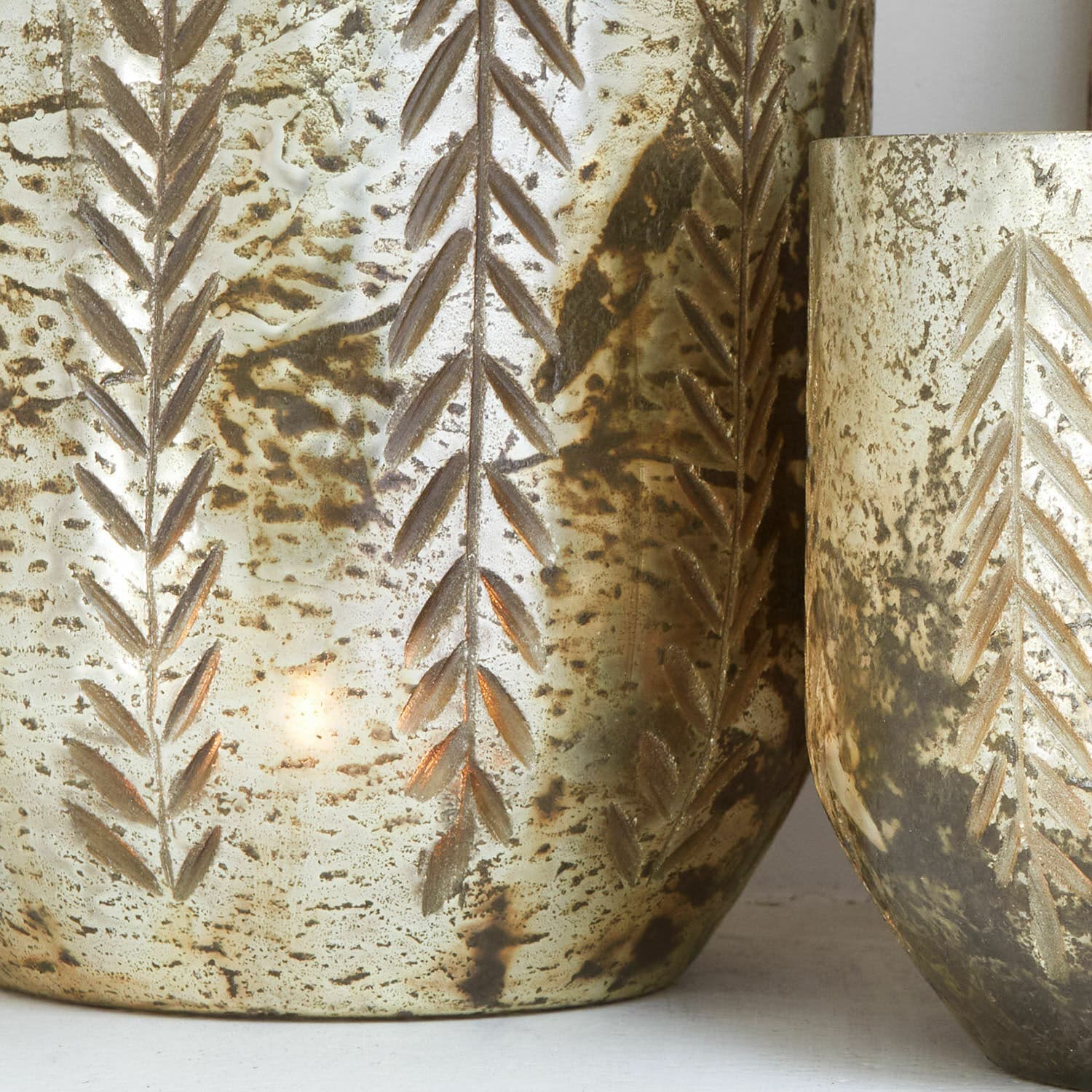 Windlicht set van 2 Filorex