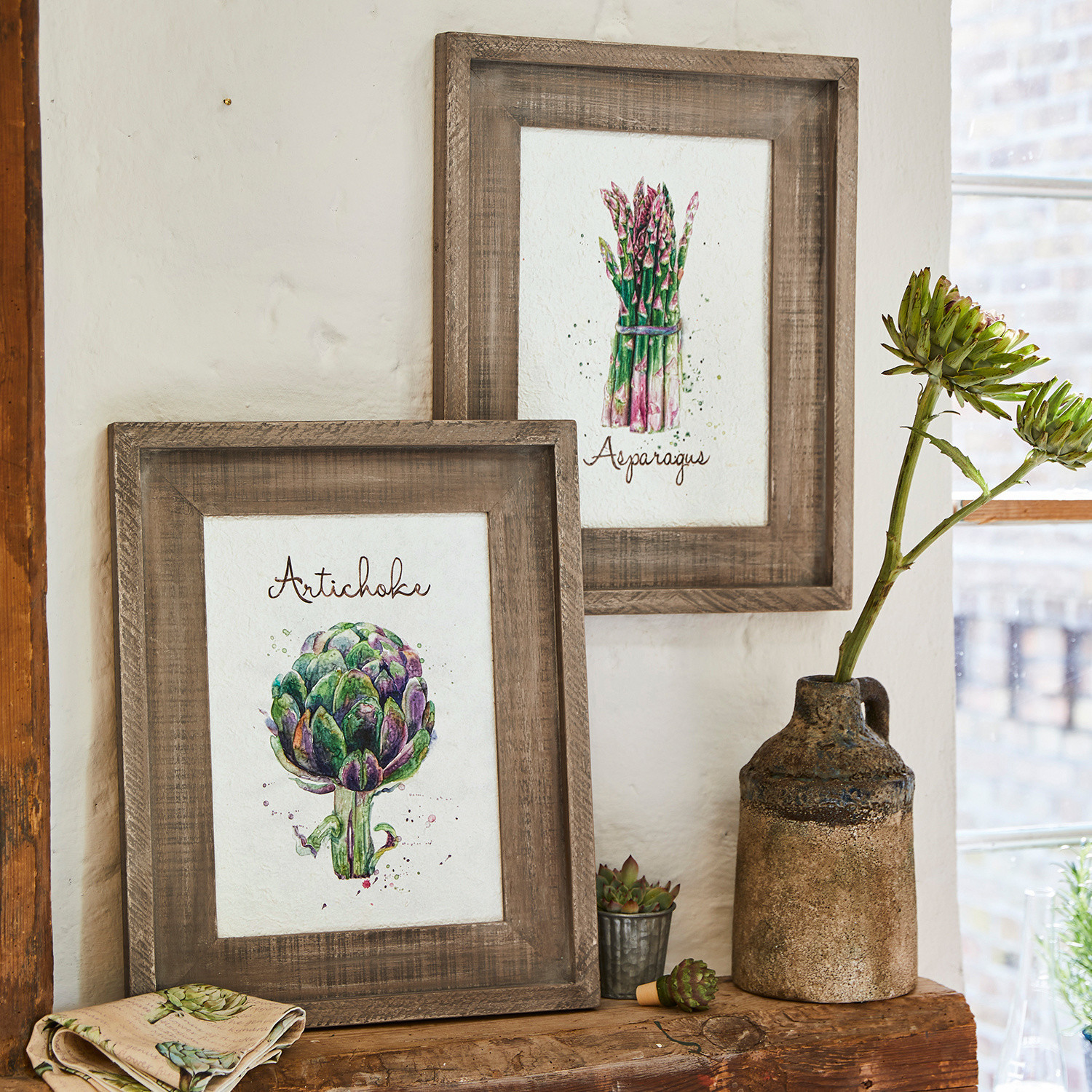 Afbeelding, set van 2 Greeny