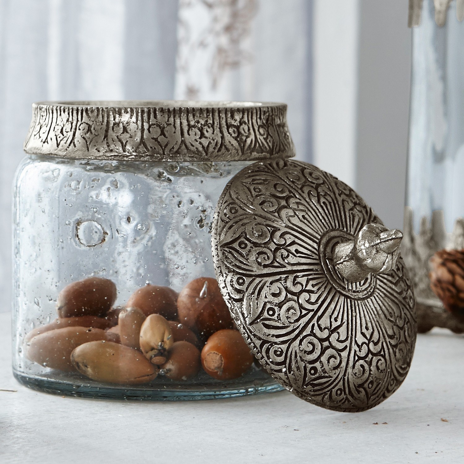 Glazen pot set van 2 Laurnena