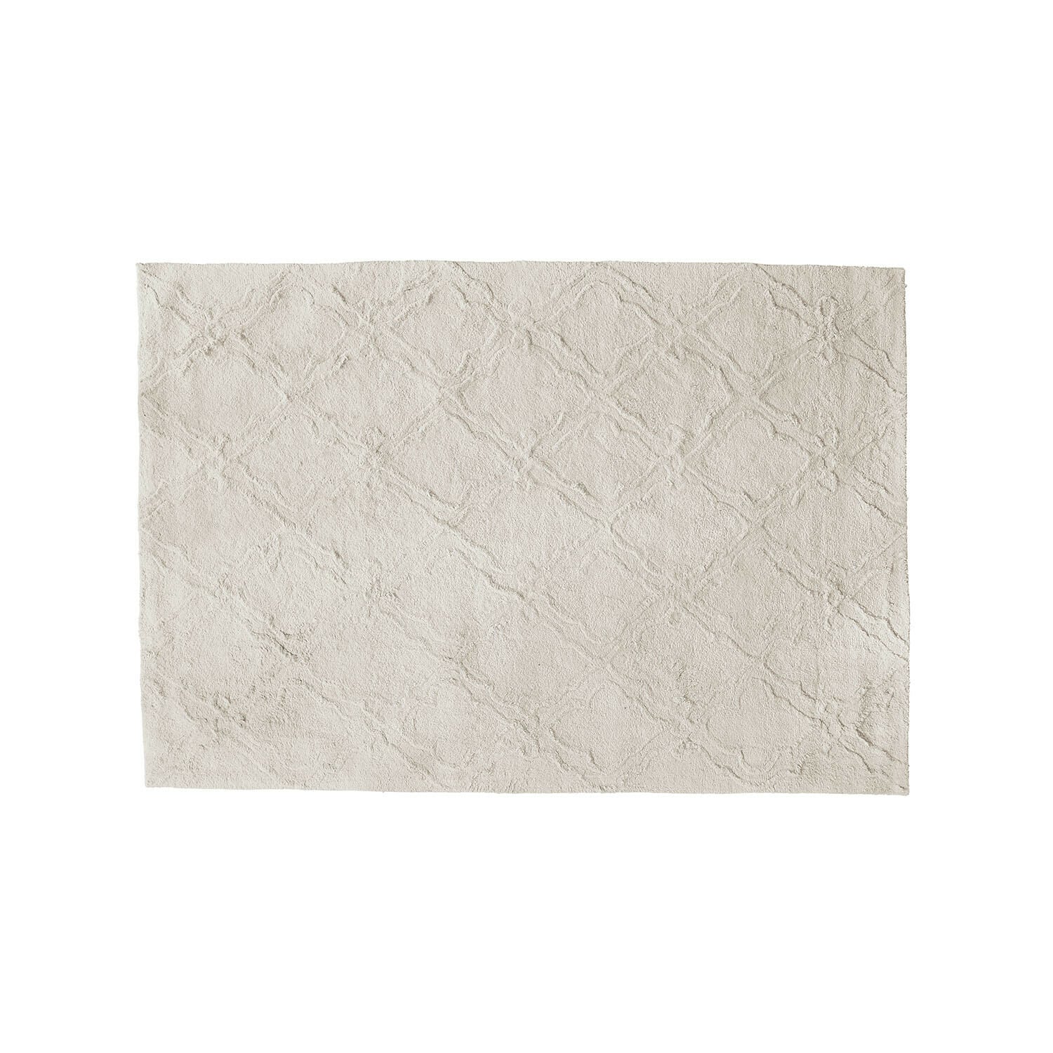 Vloerkleed Petrus Beige vloerkleed van zacht materiaal met subtiel geometrisch patroon, ideaal voor de woonkamer