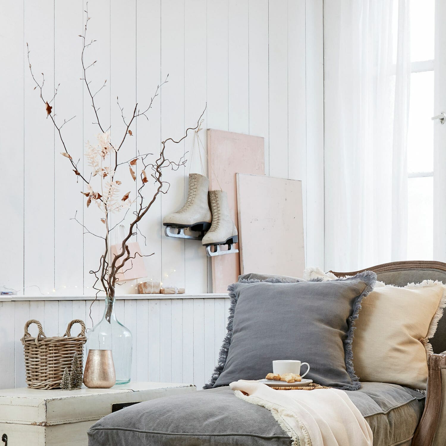 Decoratieve schaats set van 2 Thibaud