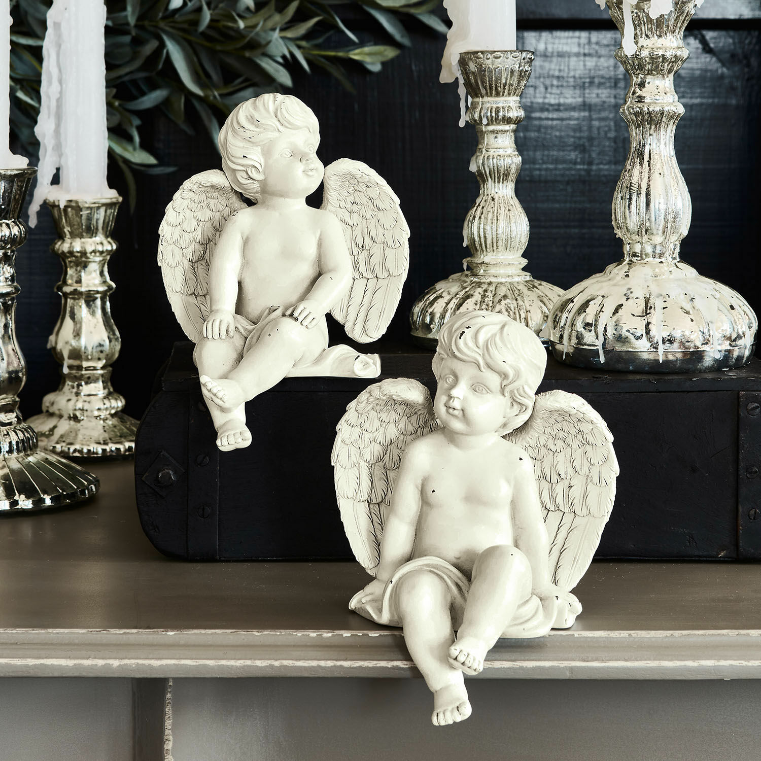 Decoratieve engel set van 2 Starlight