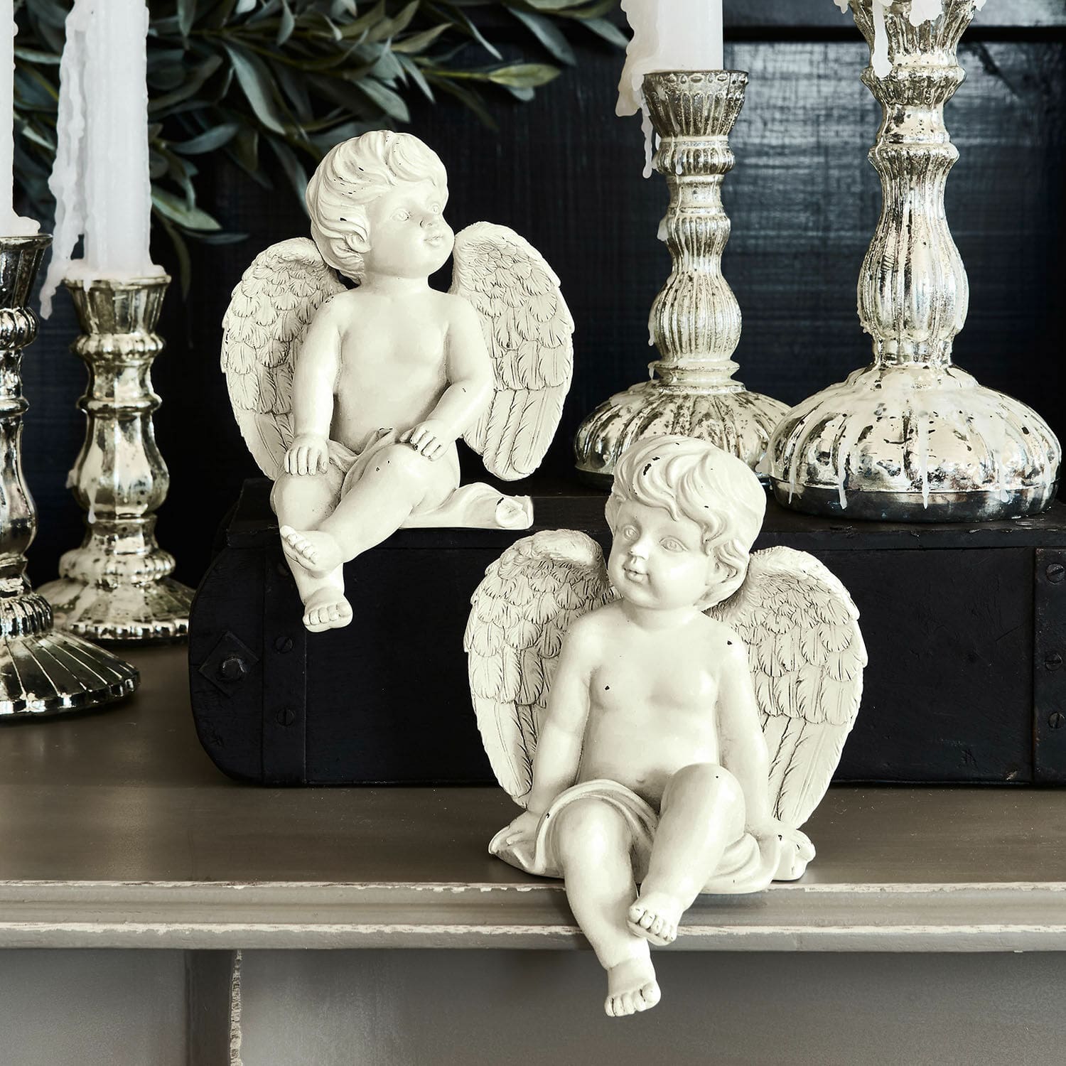 Decoratieve engel set van 2 Starlight