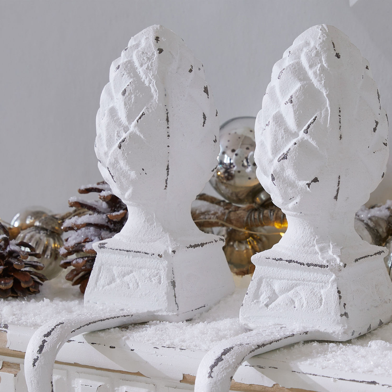 IJzeren dennenappel set van 2 Lucielle