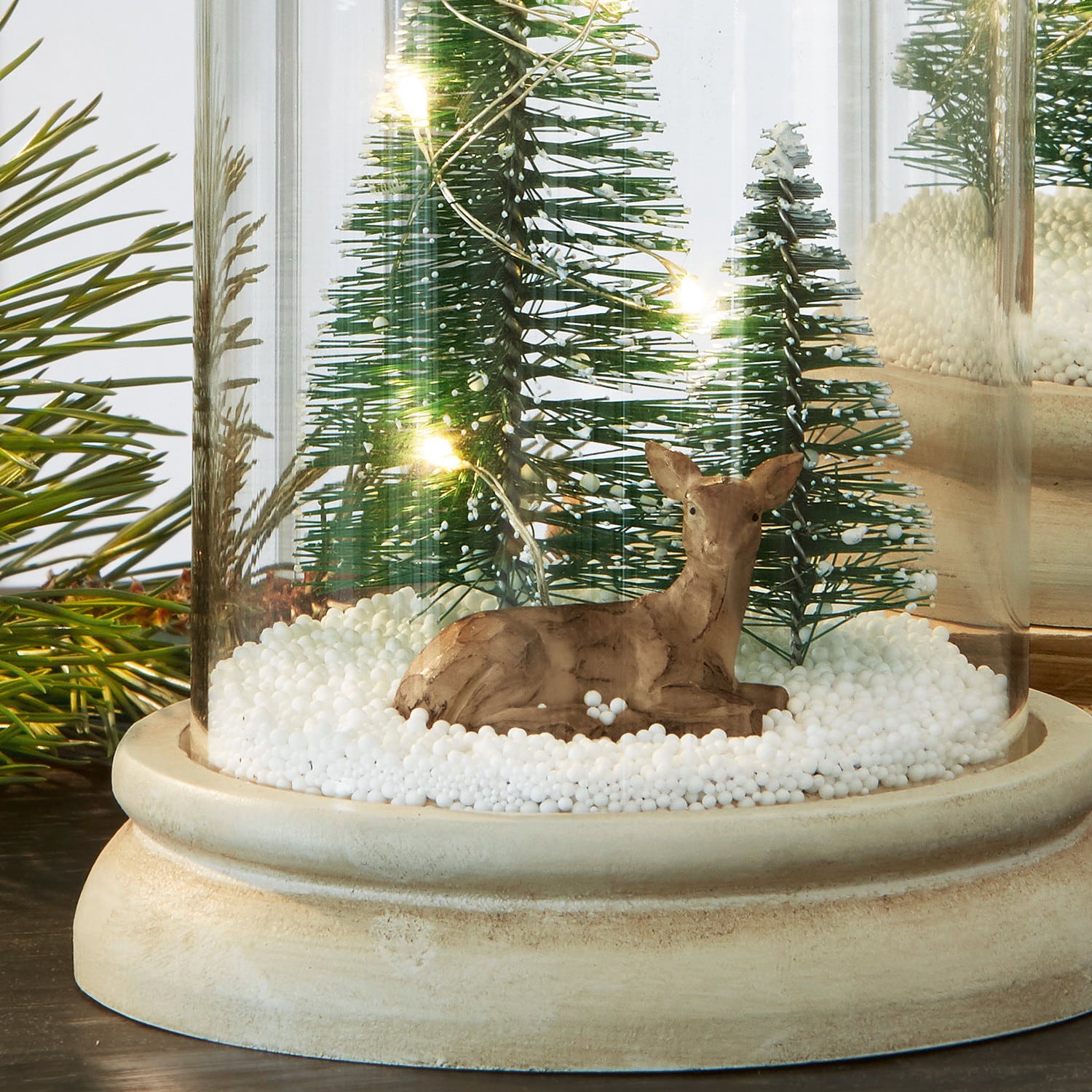 Glazen stolp set van 2 Winterwonderland