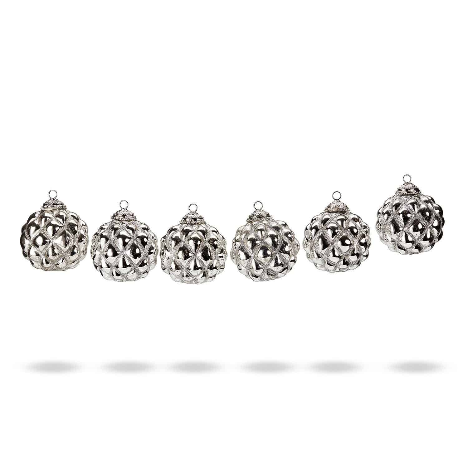 Kerstversiering set van 6 Paillet