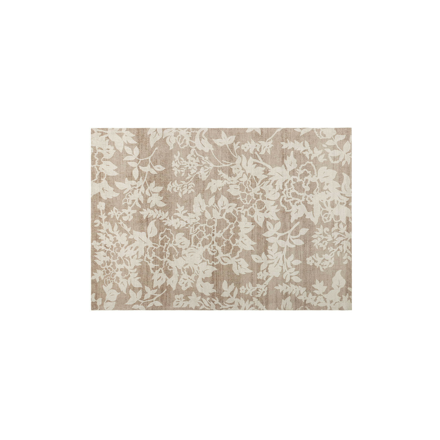 Vloerkleed Casamira Beige vloerkleed met licht bloemmotief, zacht materiaal, interieurdecoratie