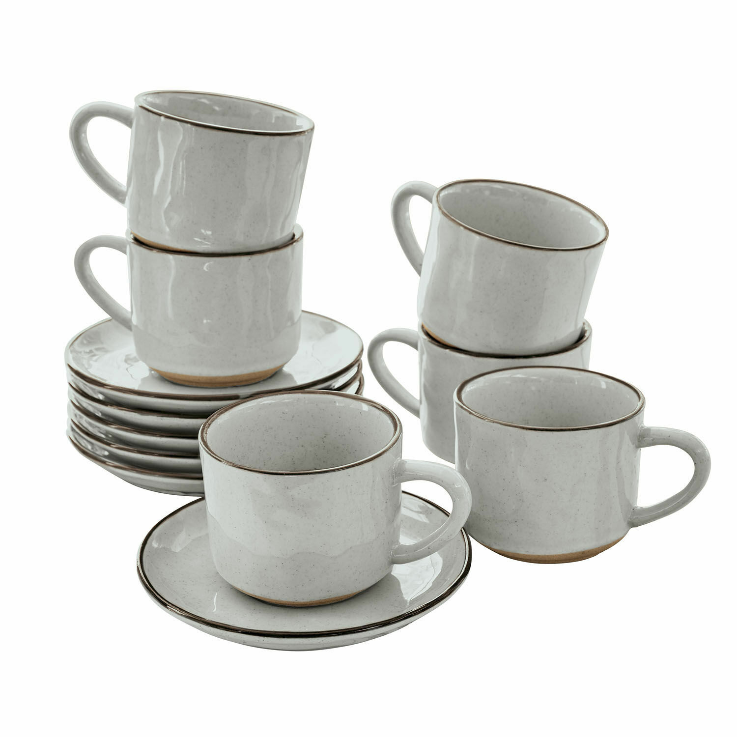 Espressokopje en schoteltje set van 6 Biarré