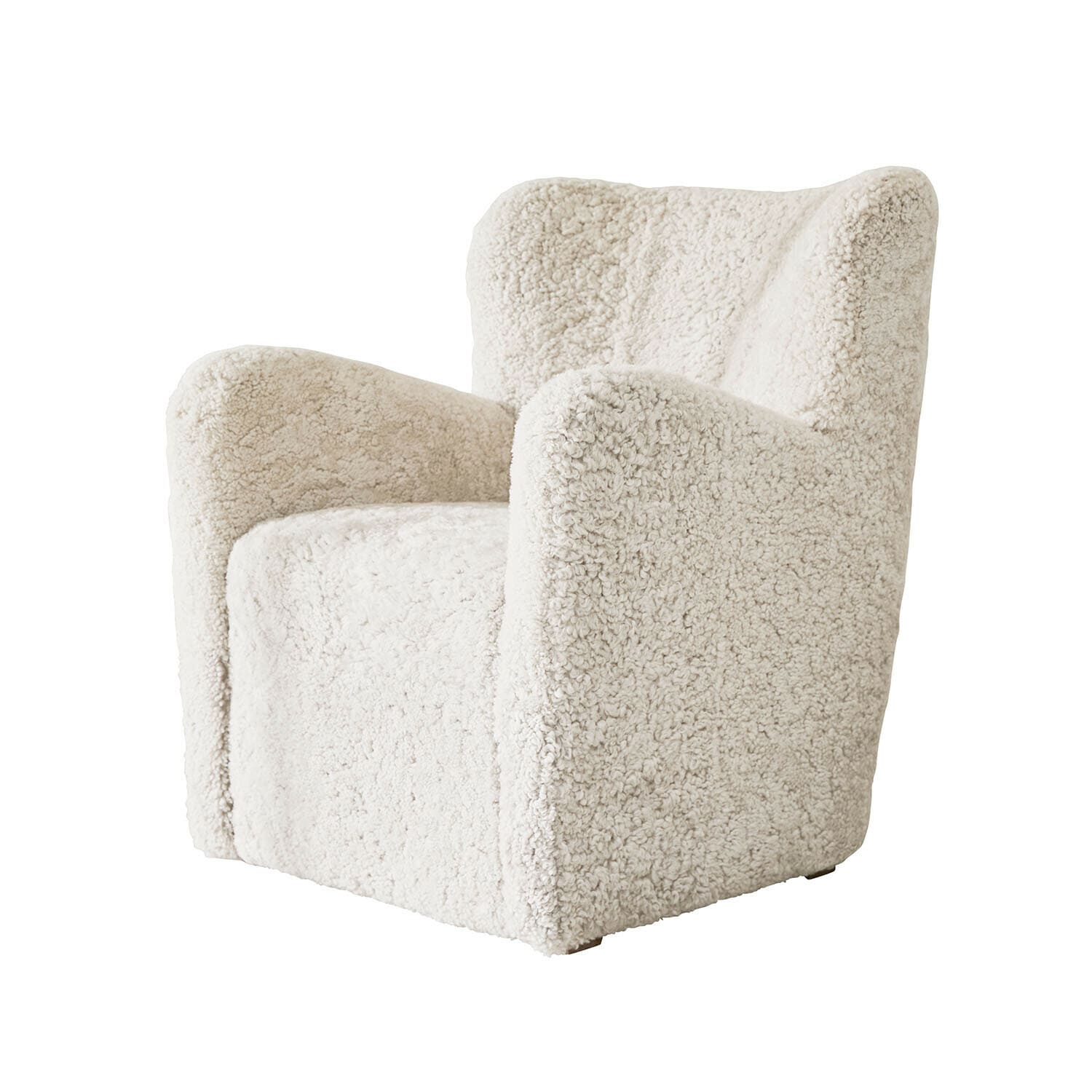 Fauteuil Fleurimond Zachte fauteuil van crème boucle-stof, perfect voor een moderne woonkamer