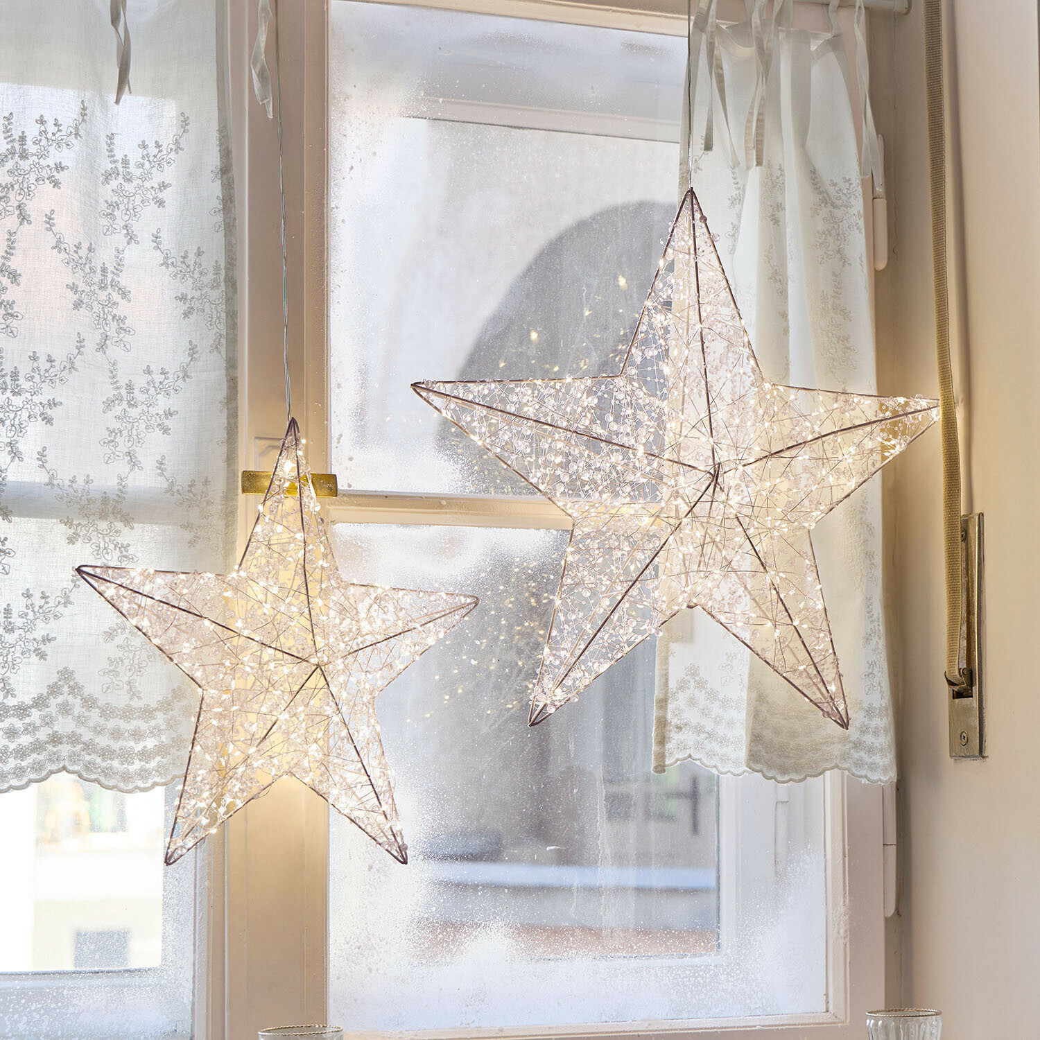 Ster met ledlampjes set van 2 Brightens