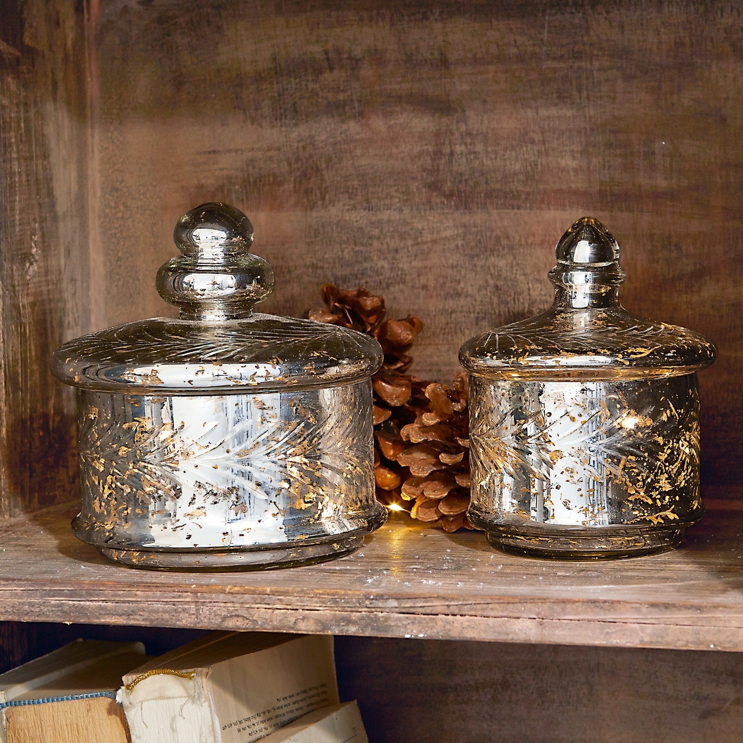 Glazen pot set van 2 Elexa