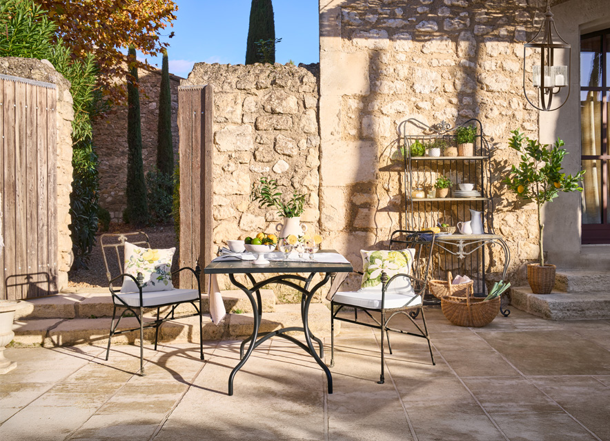 Ontbijt op het terras