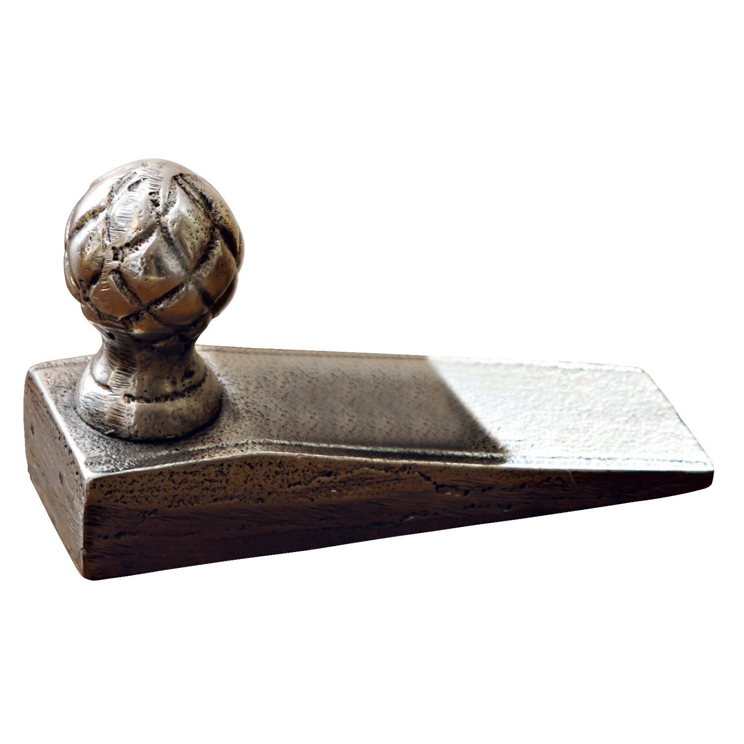 Deurstopper Broche Metalen deurwig in antiek zilver met decoratieve knop, praktisch woonaccessoire