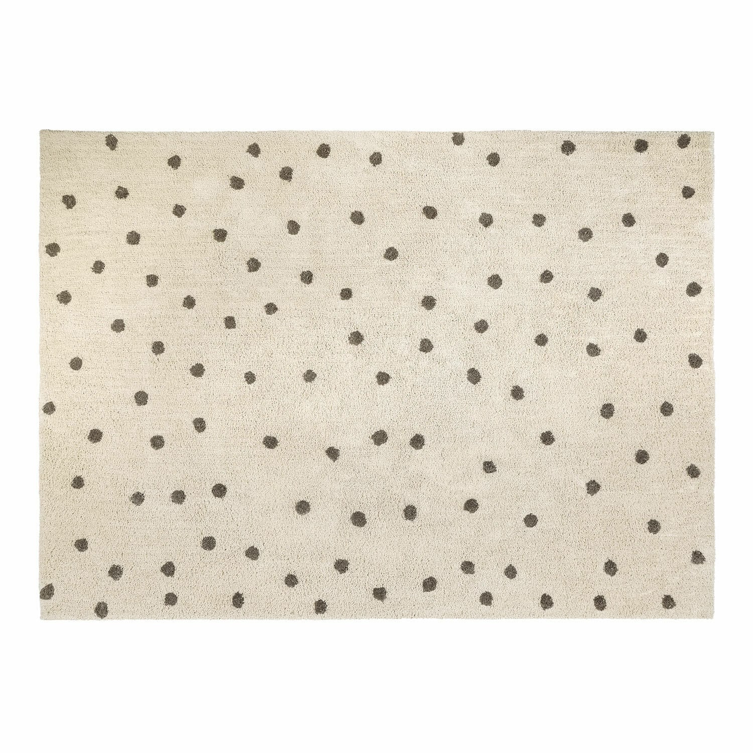 Vloerkleed Thivalie Beige vloerkleed van zacht materiaal met donkere stippen, modern ontwerp voor woonkamer