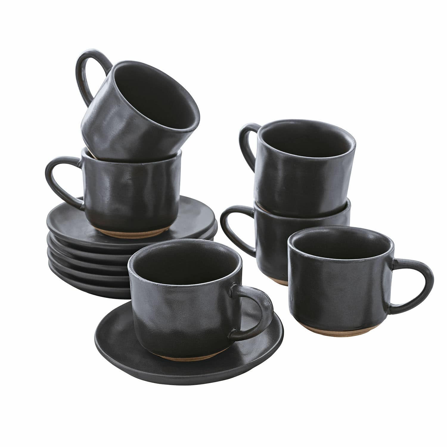 Espressokopje en schoteltje set van 6 Biarré