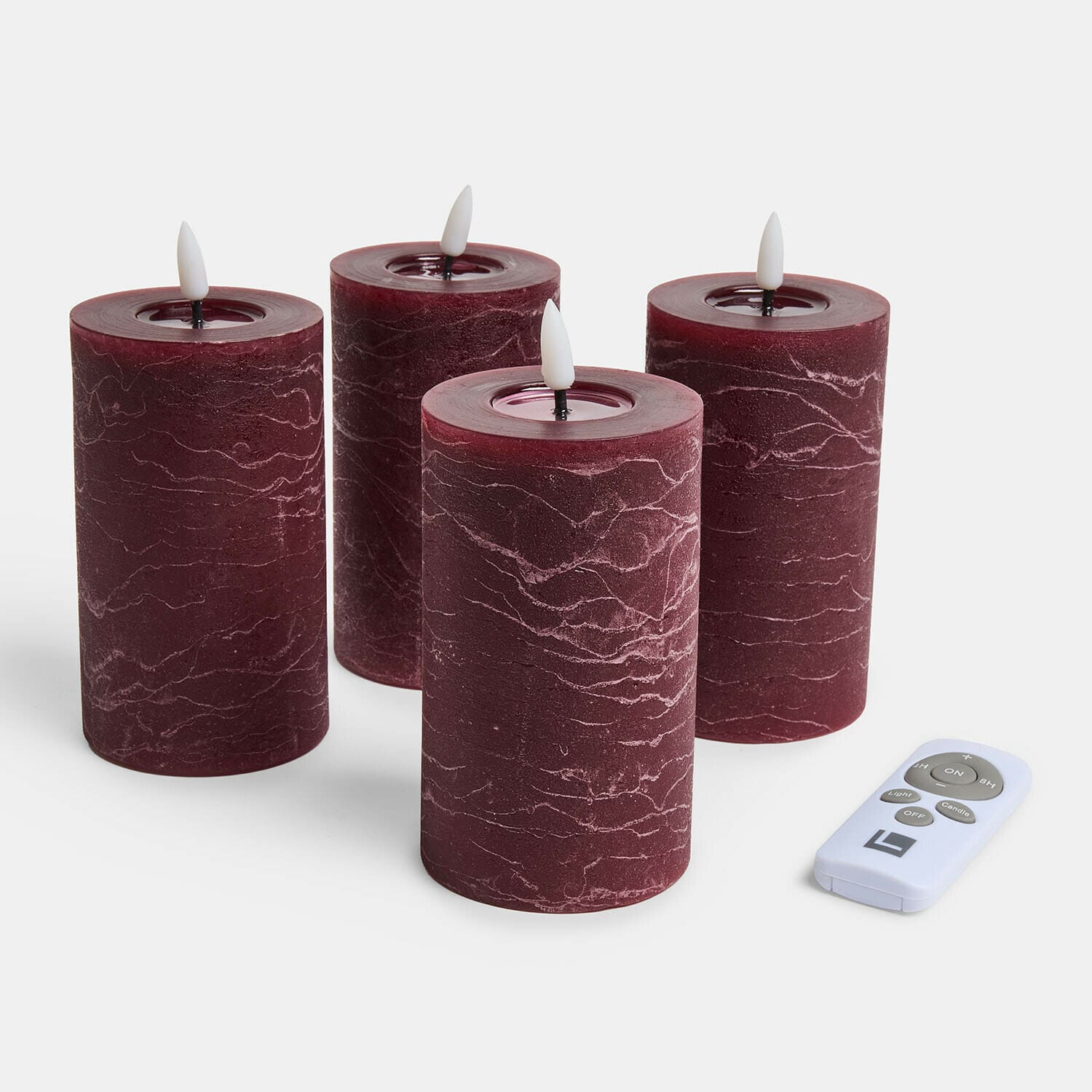 Ledstompkaars set van 4 Rimfalla