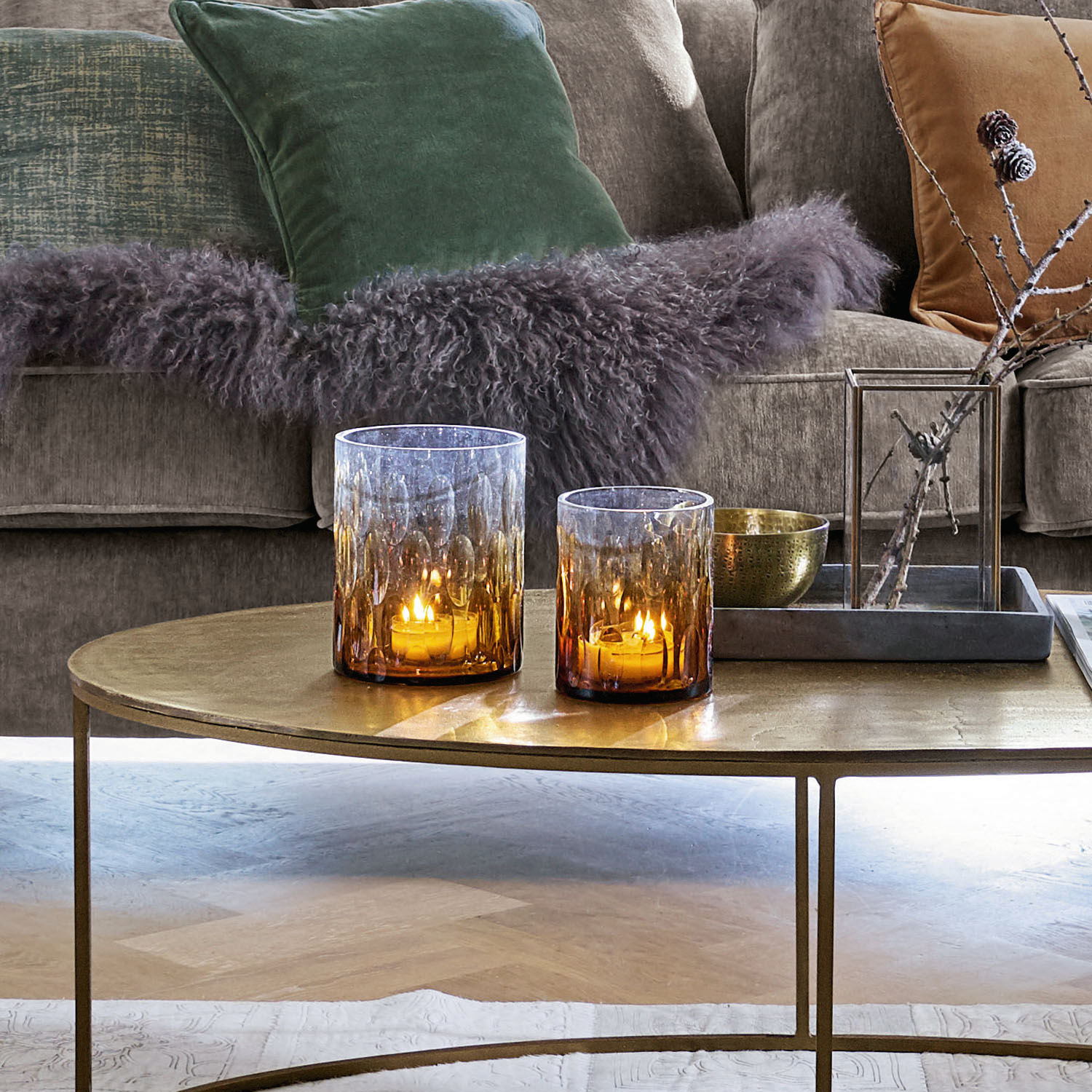 Windlicht, set van 2 Thaas