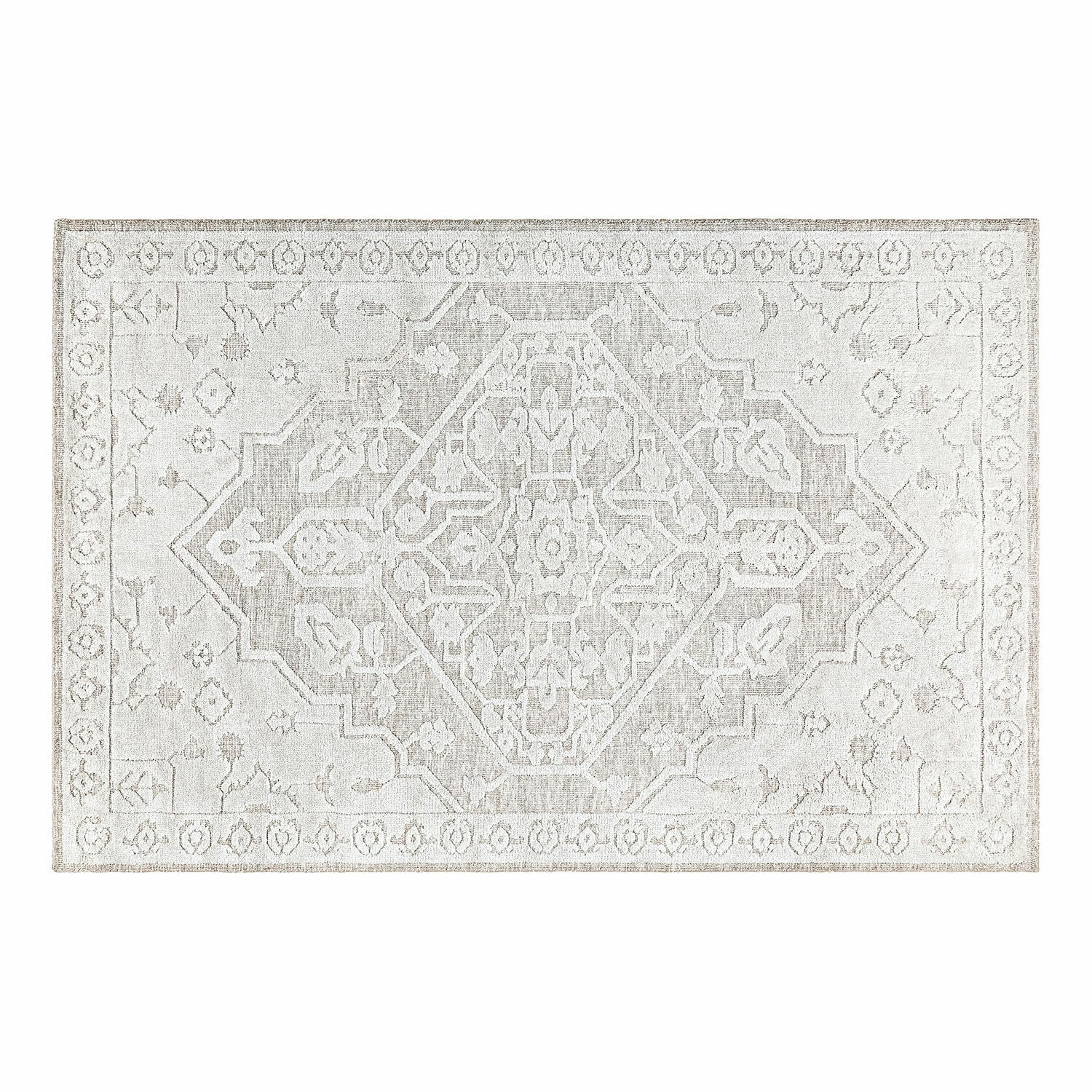 Vloerkleed Armidale Vintage vloerkleed met patroon in beige-crèmekleuren, zacht materiaal, interieurdecoratie