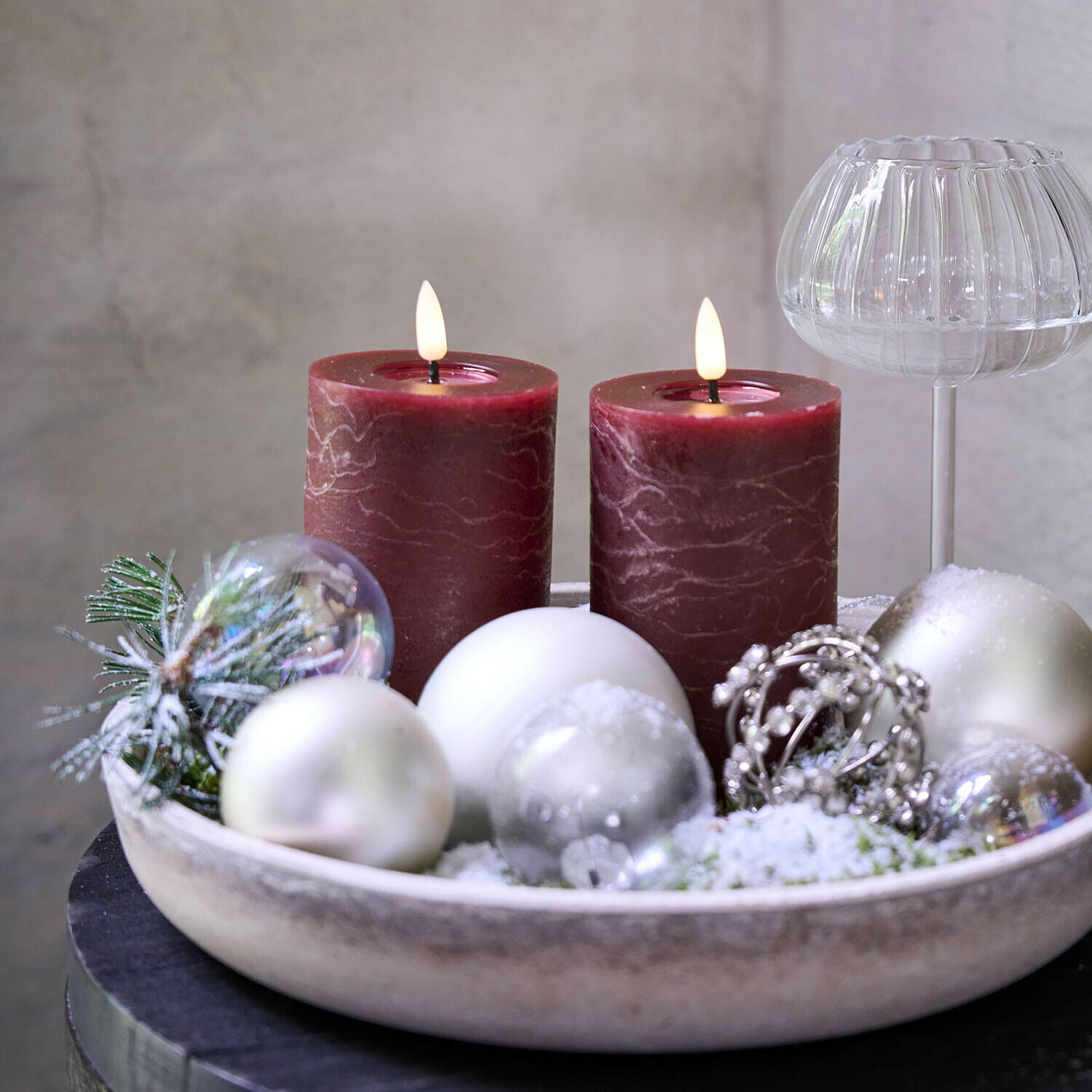 Ledstompkaars set van 4 Rimfalla
