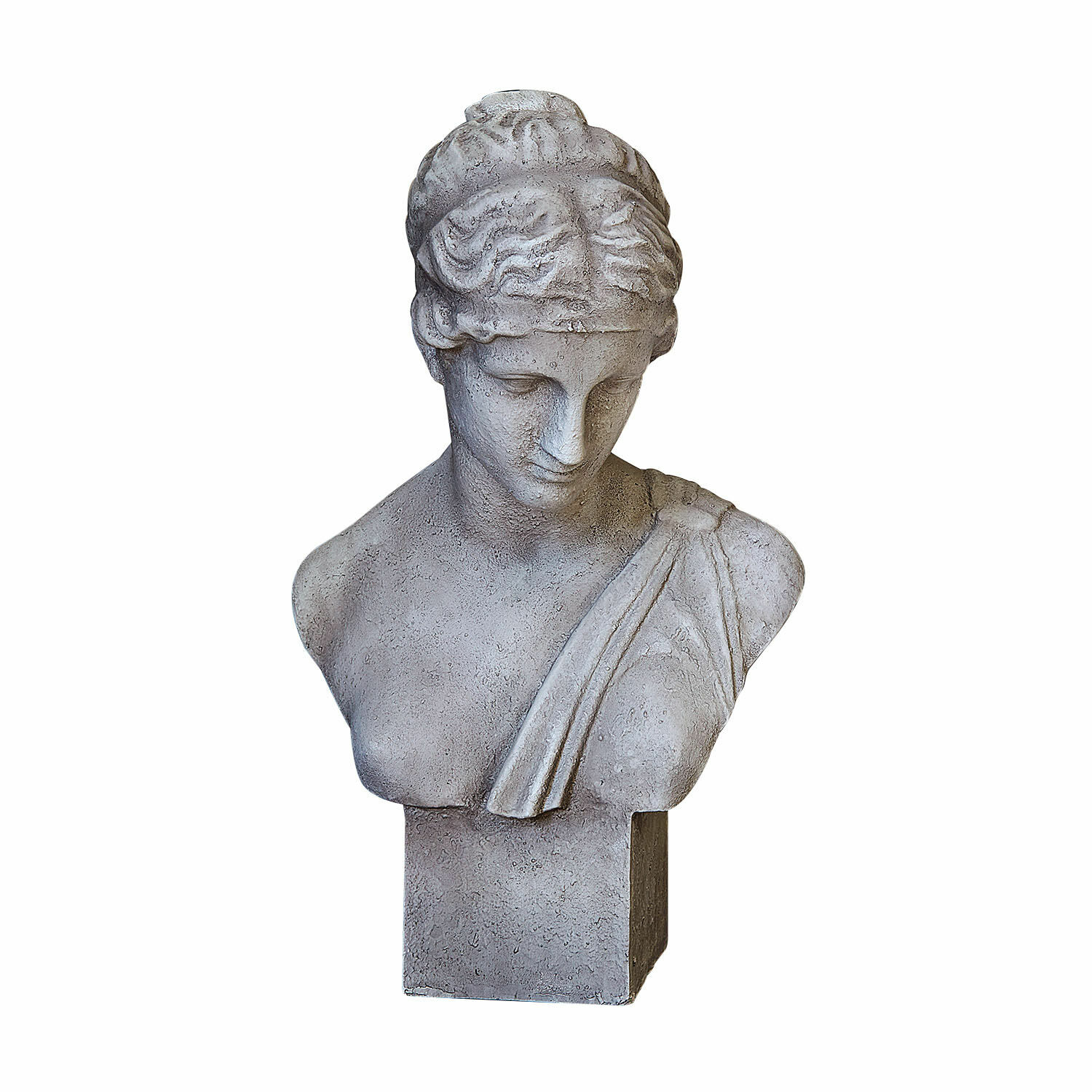 Buste Castolio Grijs stenen buste in klassieke Romeinse stijl voor interieur- en tuindecoratie