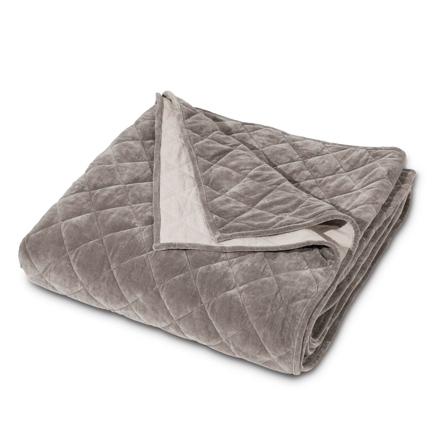 Bruine doorgestikte deken van zacht materiaal, perfect voor decoratie en warmte in huis