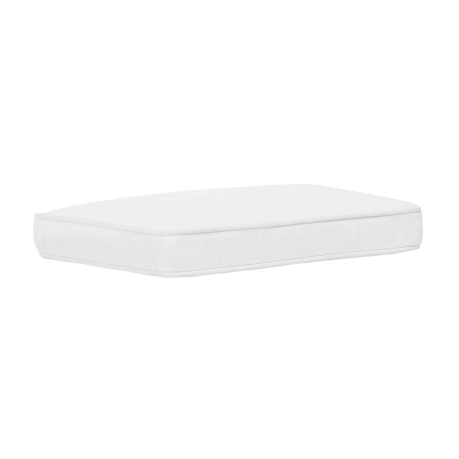 Zitkussen Pelagia Witte rechthoekige kussen van stof voor tuinmeubilair, comfortabel en duurzaam zitkussen