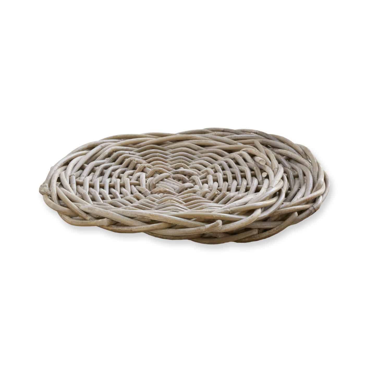 Placemat set van 2 Bland Ronde gevlochten mand van natuurlijk riet voor opslag en decoratie