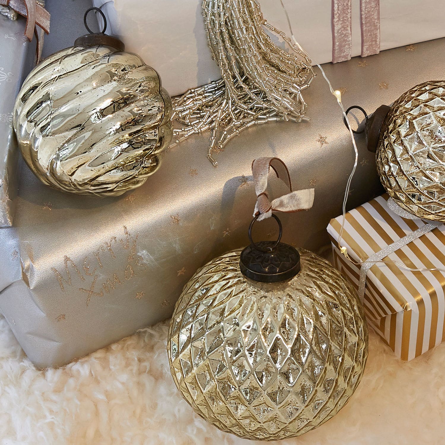 Kerstversiering, set van 6 Lyas