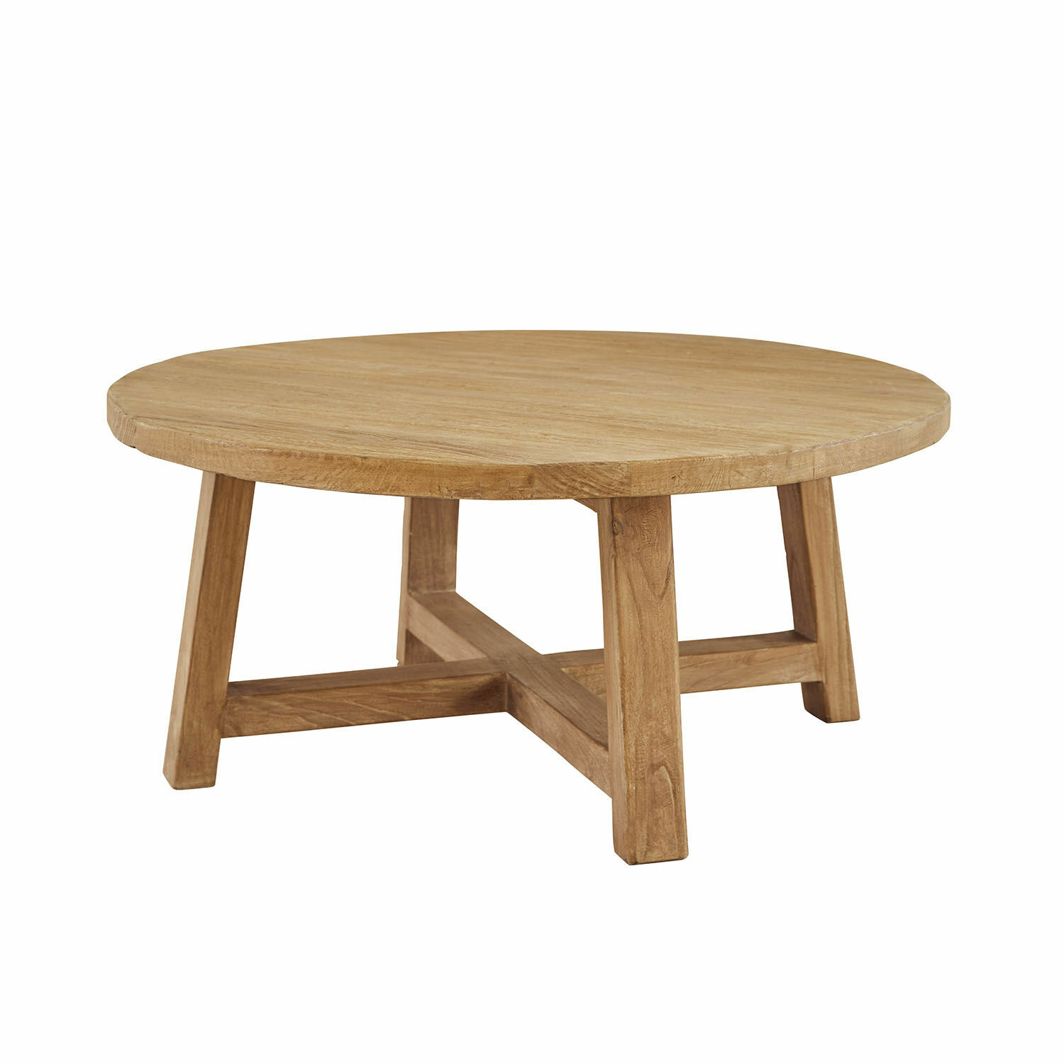 Ronde Gorivel salontafel van bruin hout, geschikt voor de woonkamer