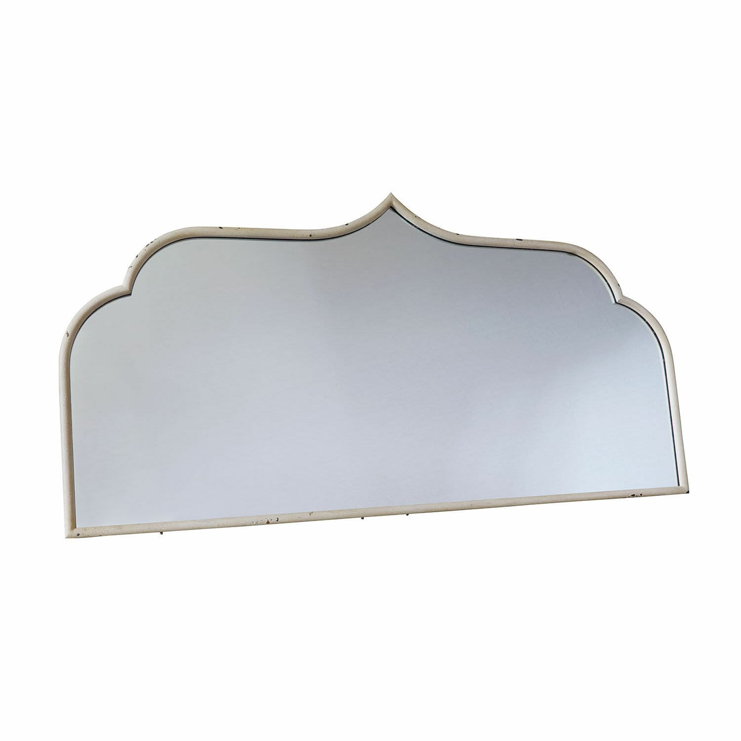 Spiegel Selamira Wandspiegel met metalen ecru kleurige lijst in decoratieve vorm, woonaccessoire
