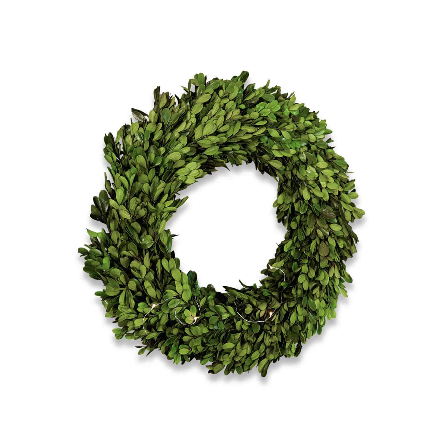 Krans Myrcella Decoratieve krans van groene bladeren, natuurlijk materiaal, seizoensgebonden wanddecoratie