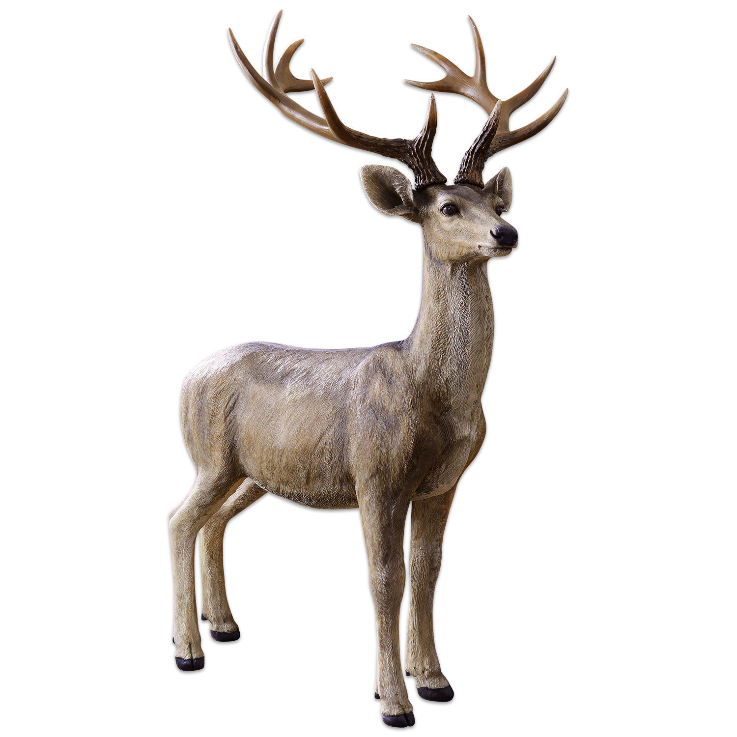 Decoratief hertenbeeld in antiek bruin, realistisch ontwerp voor binnen en buiten