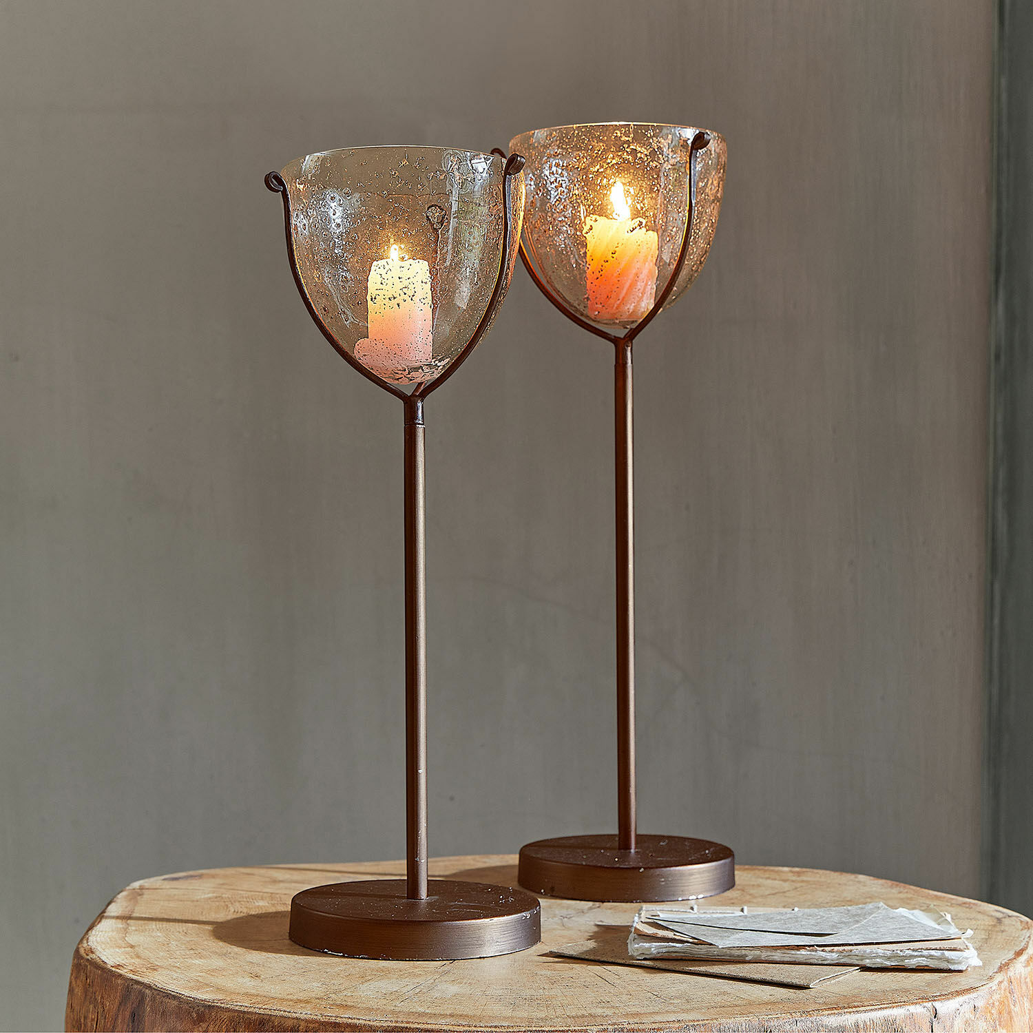 Kaarsenstandaard set van 2 Piacello