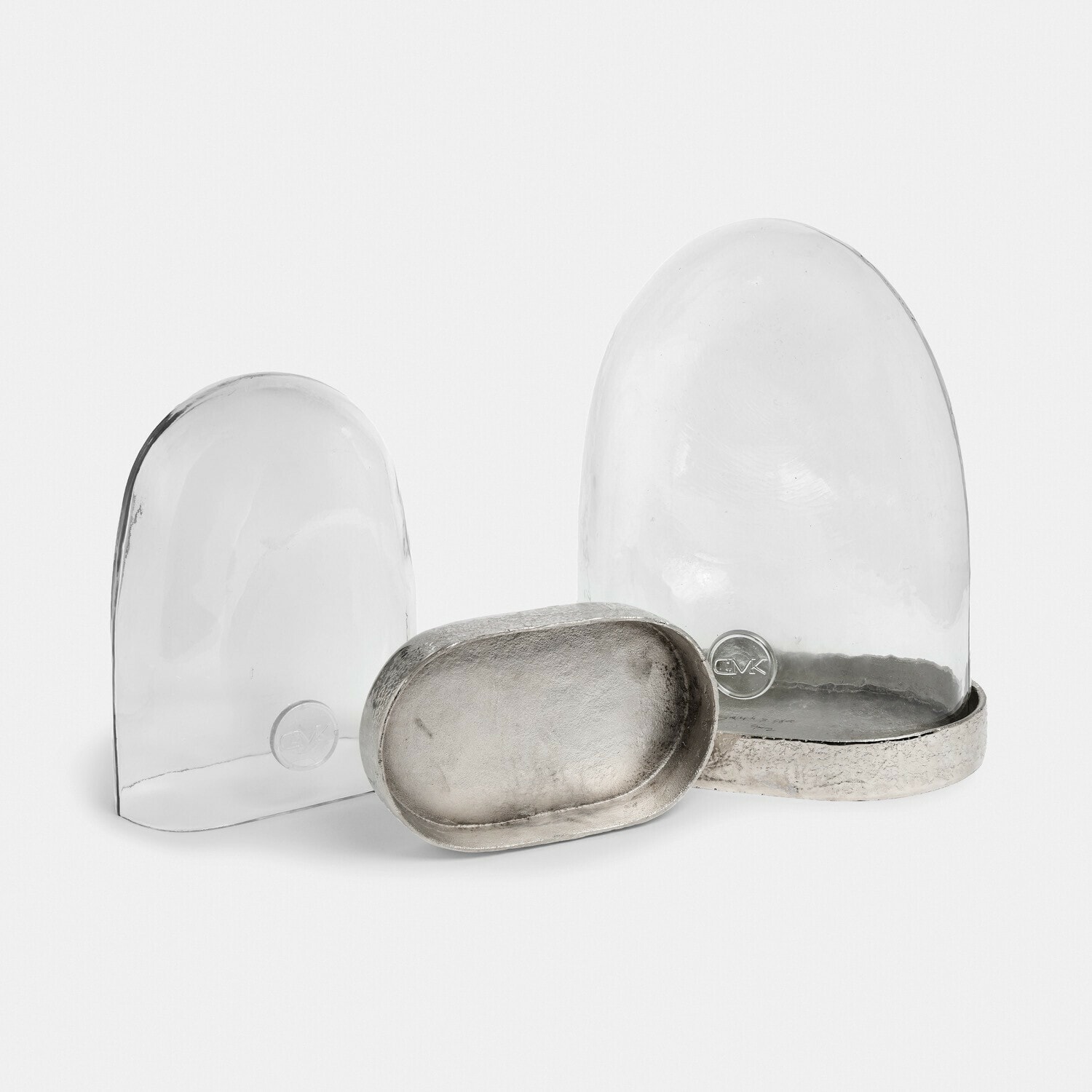 Glazen stolp set van 2 Brévaline