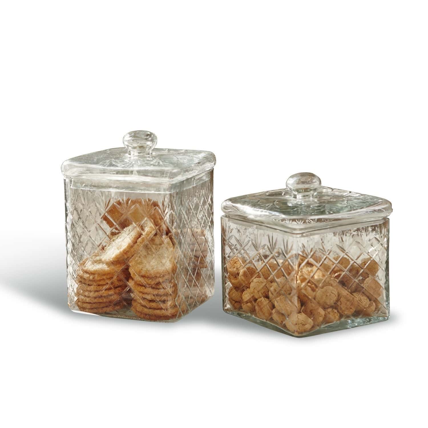 Glazen pot set van 2 Cherie