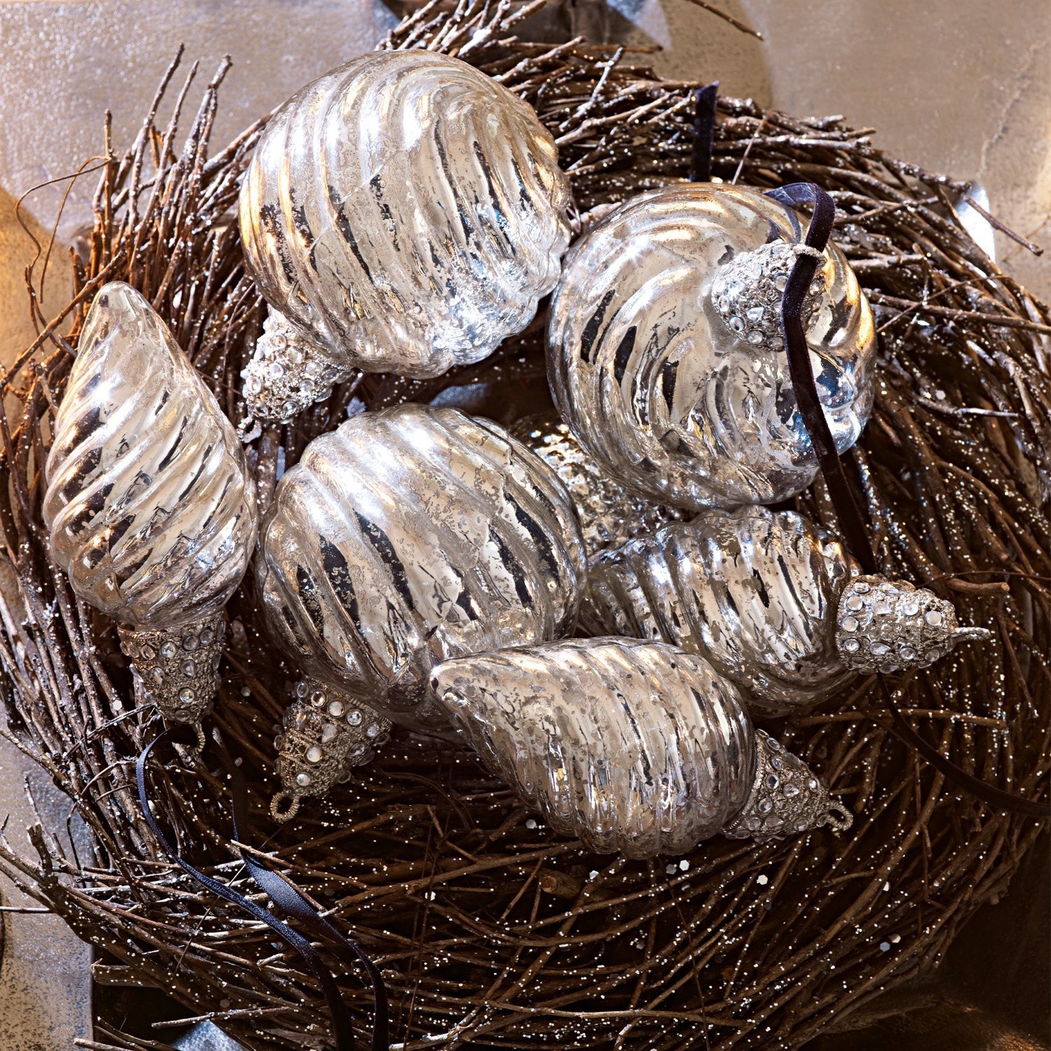 Kerstversiering, set van 6 Fescamps