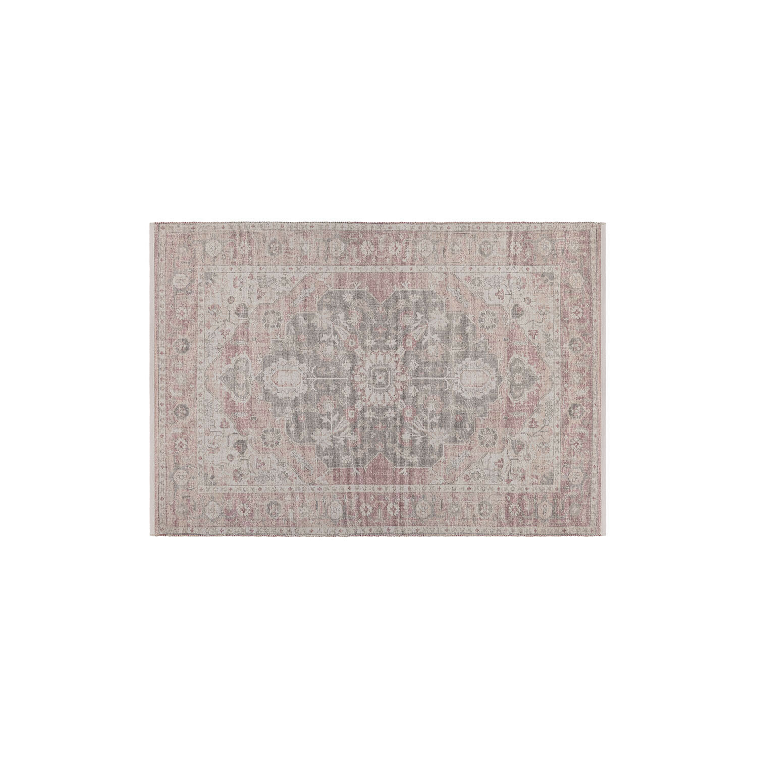 Vloerkleed Kaelun Oosterse vloerkleed met grijs-roze patroon, zacht materiaal, stijlvolle interieurdecoratie