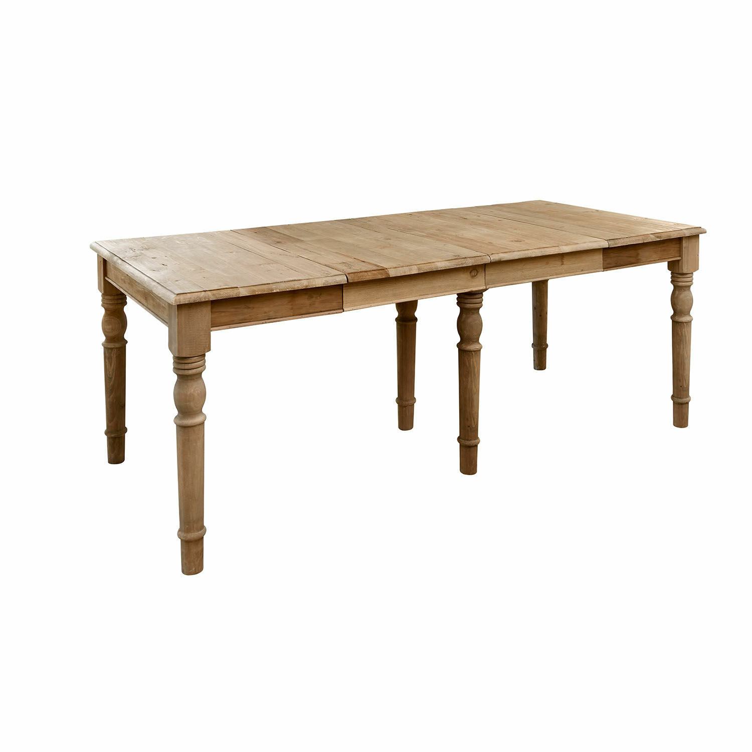 Tafel Bergenfield Uitschuifbare tafel van natuurlijk grenenhout, stevige eettafel voor klassieke inrichting