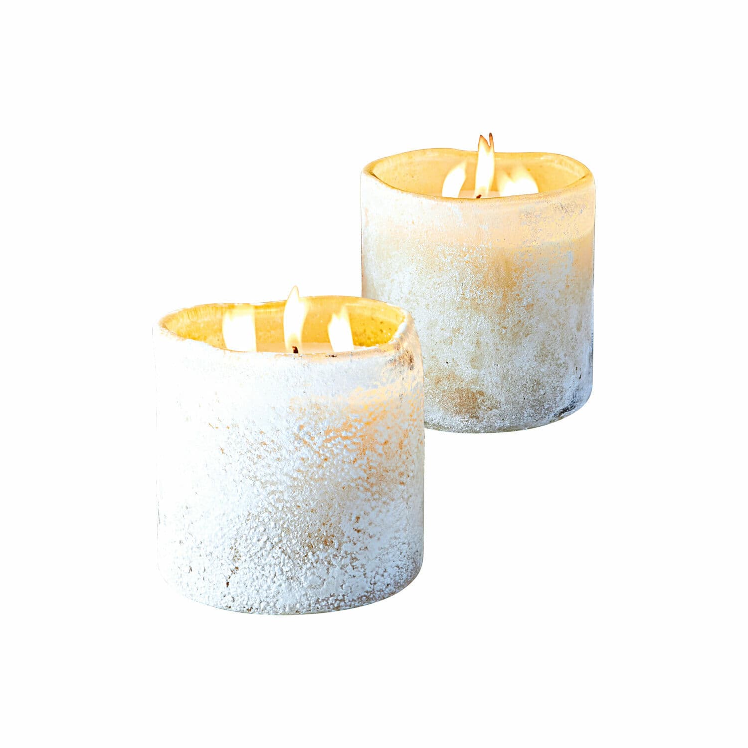 Windlicht met kaars set van 2 Caladia
