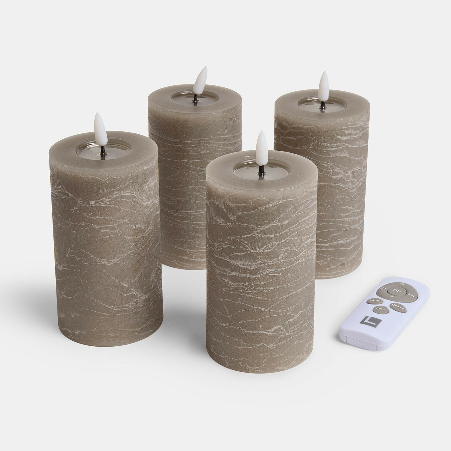 Ledstompkaars set van 4 Rimfalla