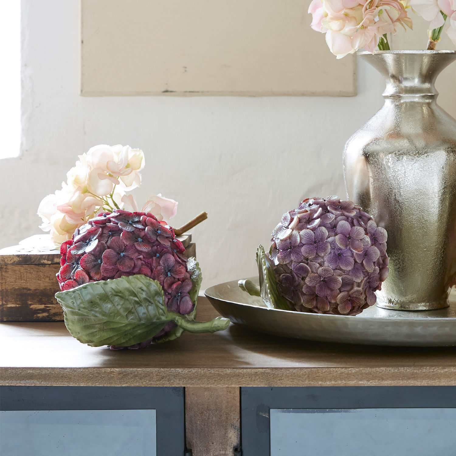 Sierbloem set van 2 Hortensie