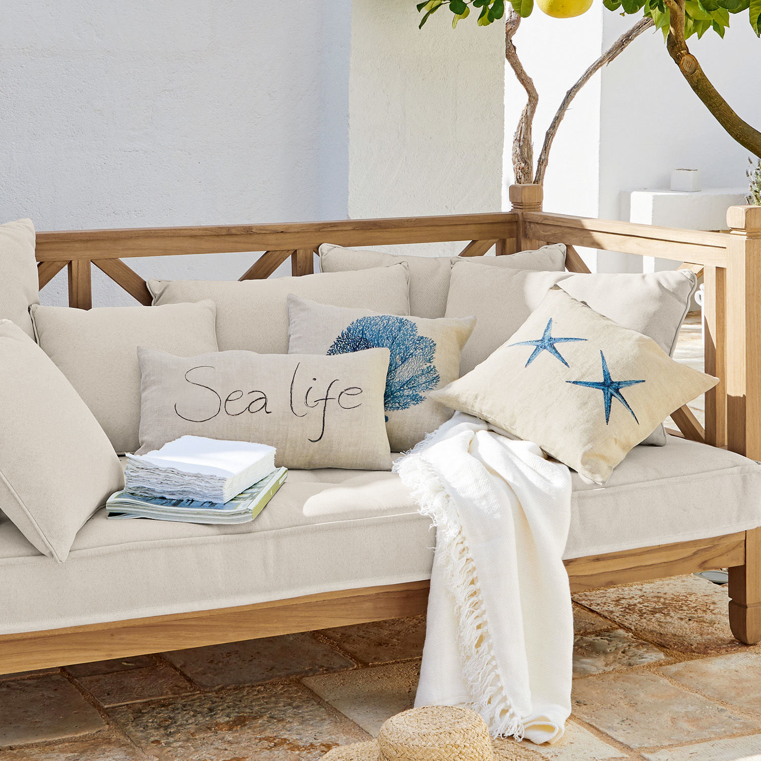 Kussenhoes set van 3 Sea life