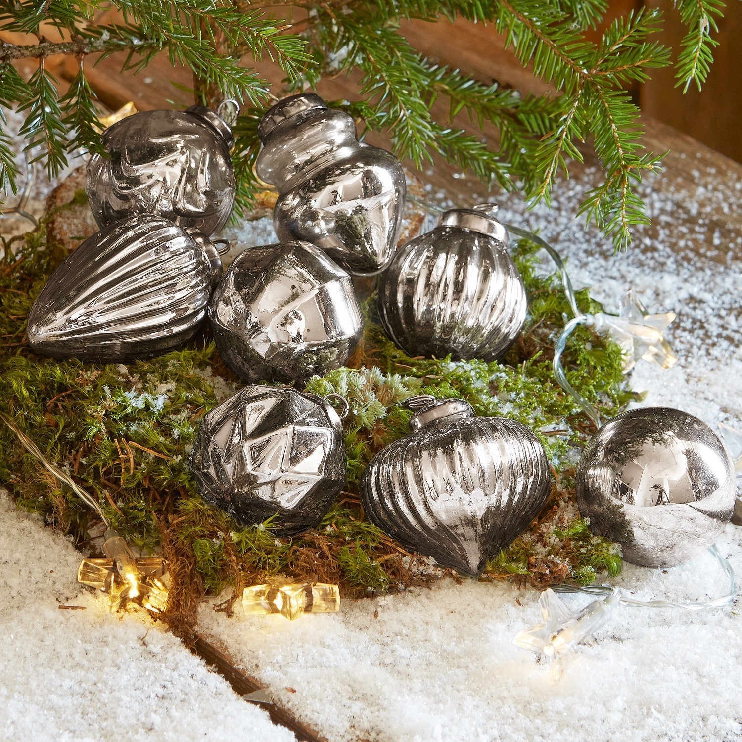 Kerstversiering set van 8 Plouyé