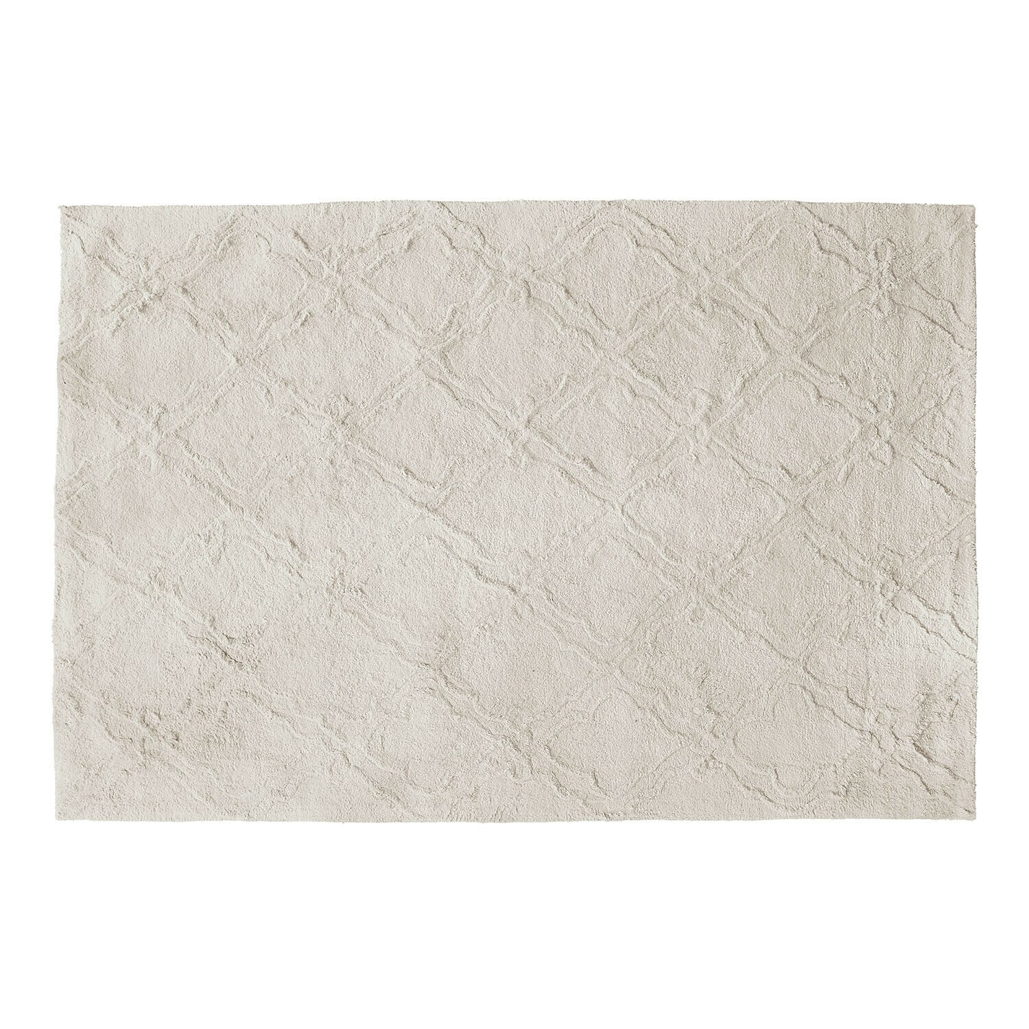 Vloerkleed Petrus Beige badmat van zacht katoen met subtiel patroon, perfect voor de badkamer